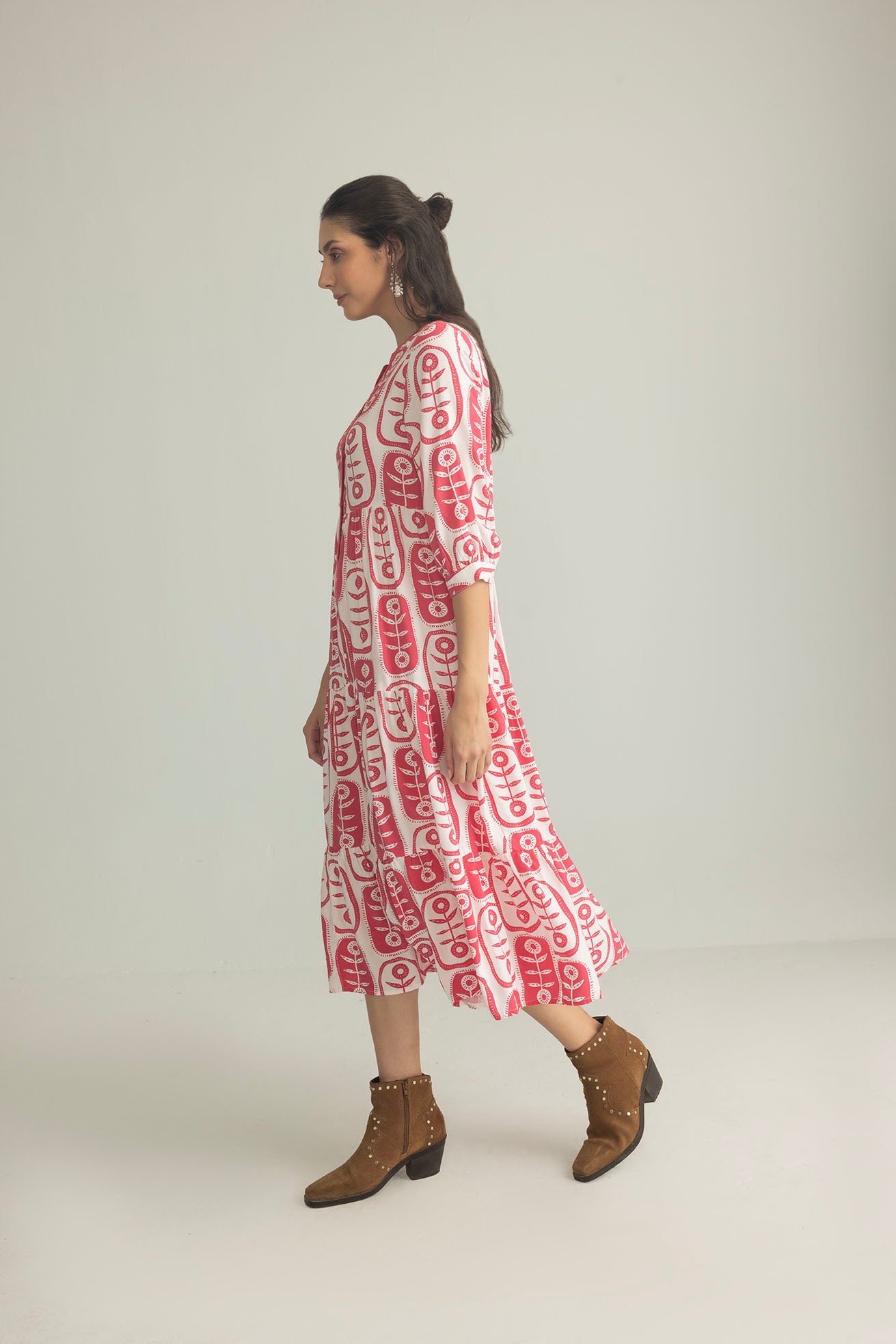 The Herbarium Long Dress in Ivory Blue