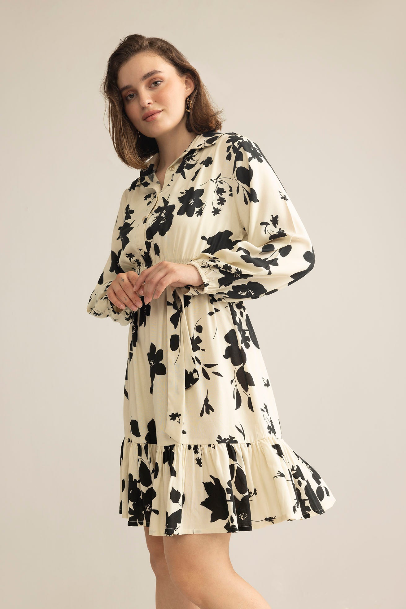 Vow & Vine Midi Dress in Ivory Dusk