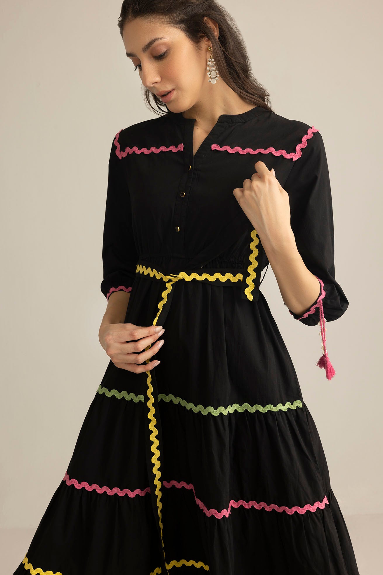 Carnival Sway Dress in Neon Dusk