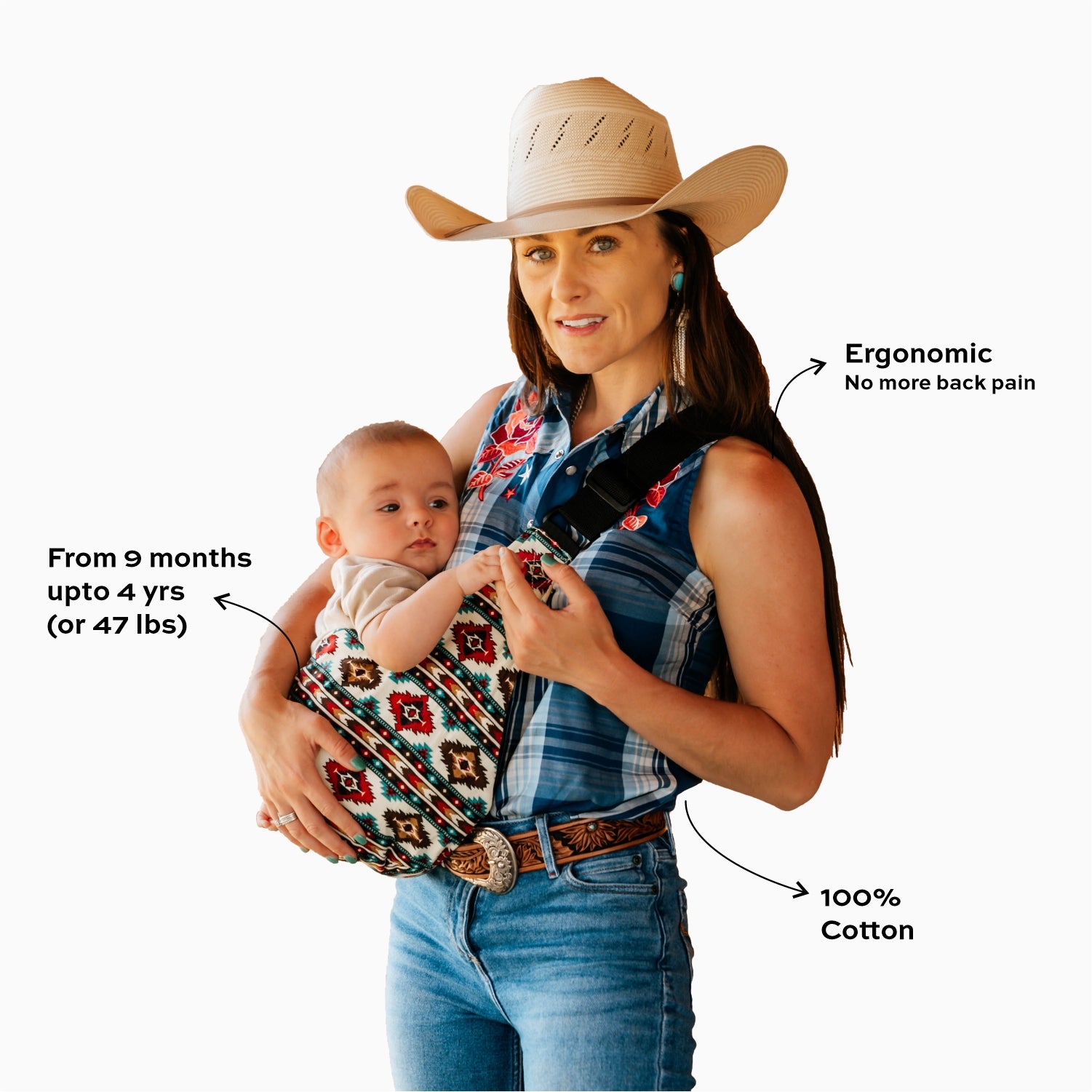 SnugTrail Cotton Baby Carrier in Sunrise Dune
