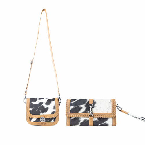 Luna Frost Hairon Leather Bag & Wallet Duo