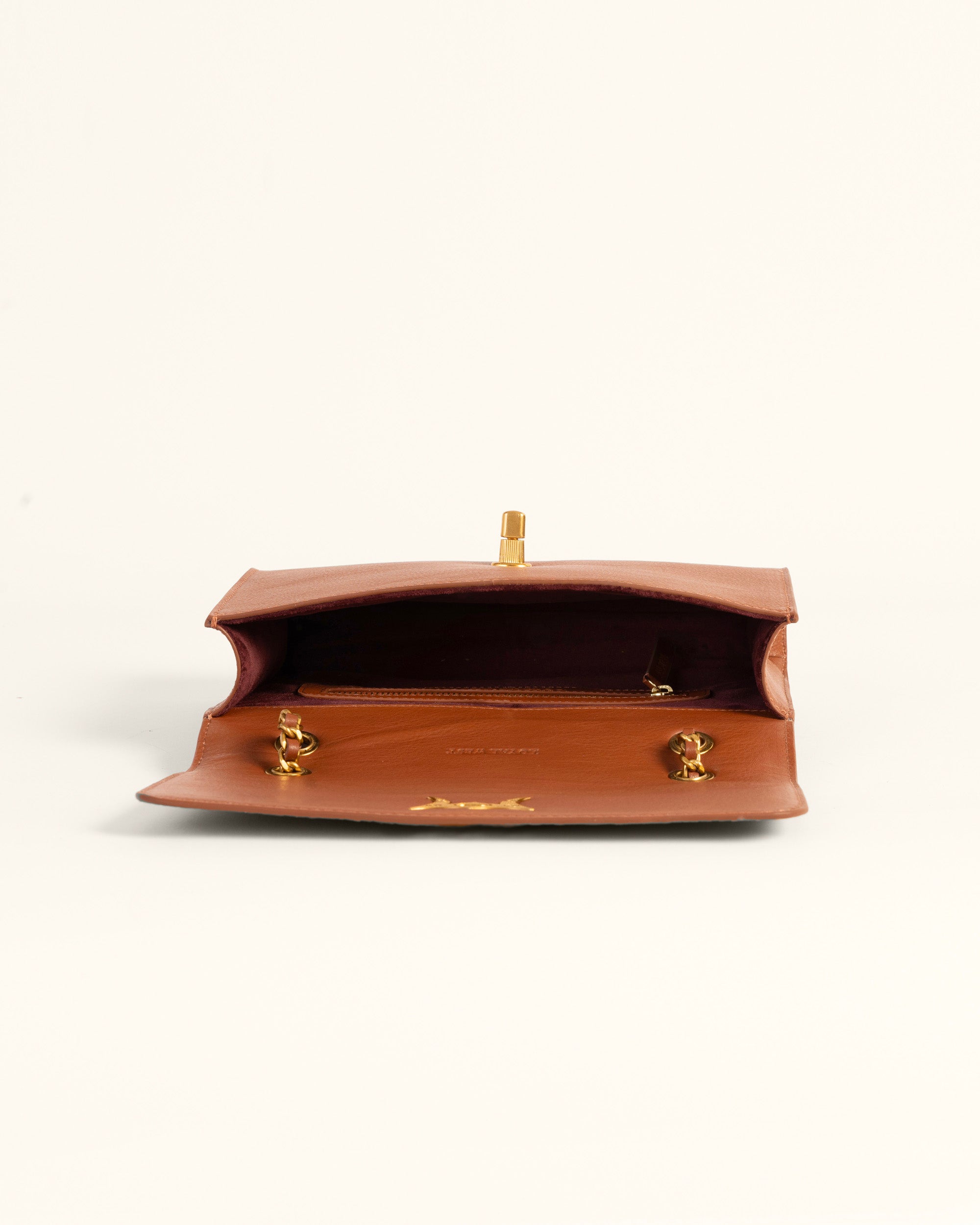 Loyal West Savi Small Embossed Leather Bag - Amber Glow