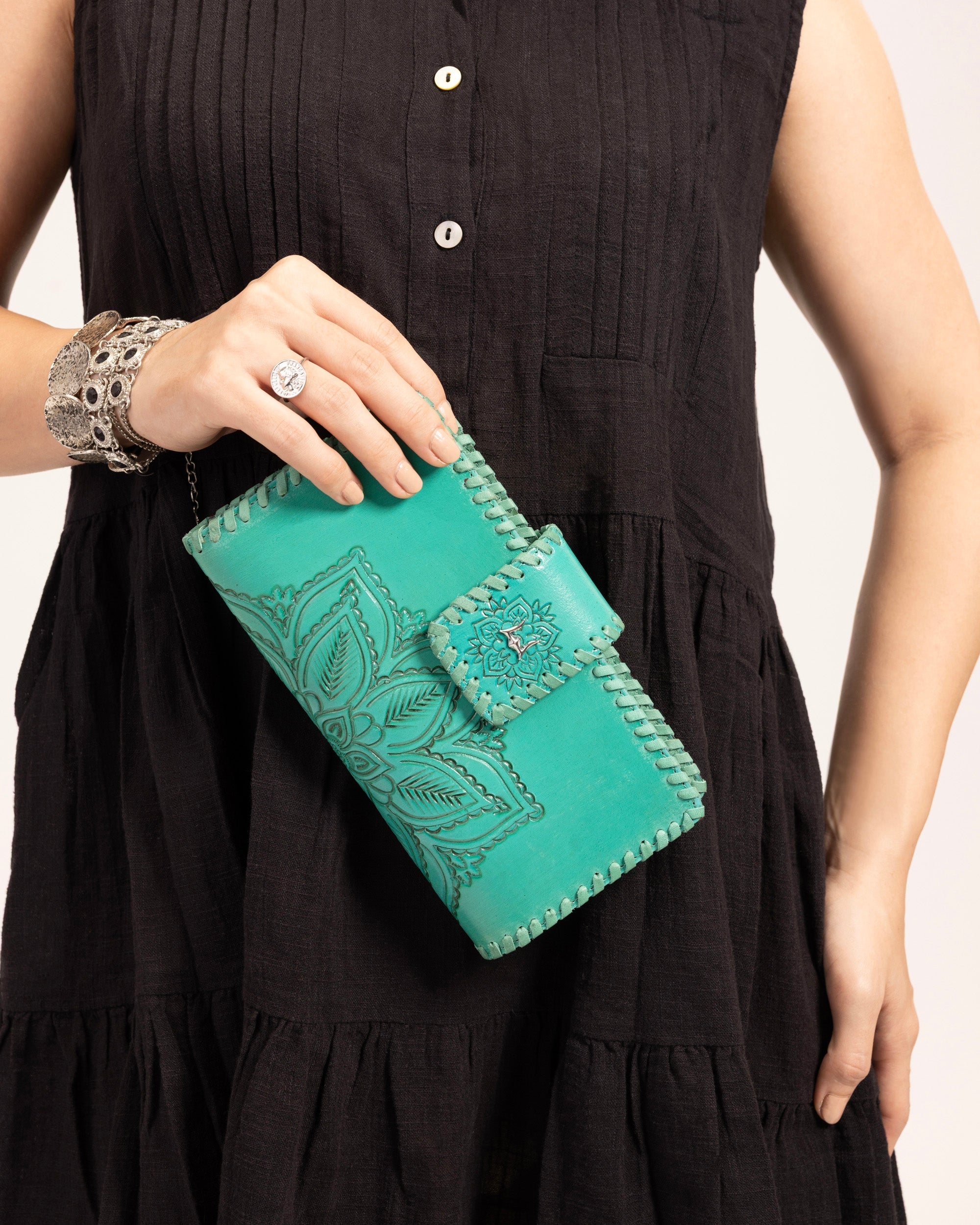 Loyal West Desert Lotus Wallet - Turquoise