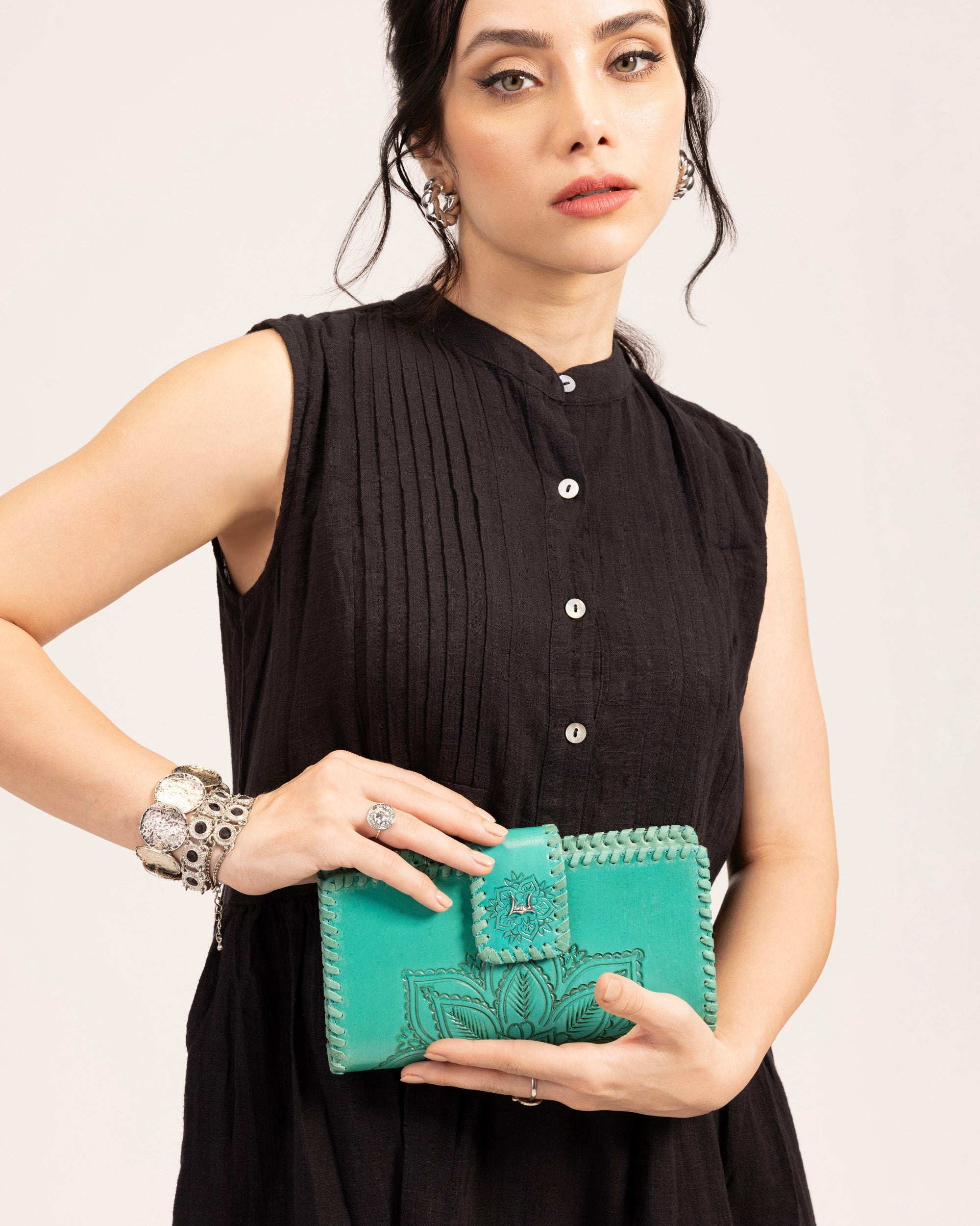Loyal West Desert Lotus Wallet - Turquoise