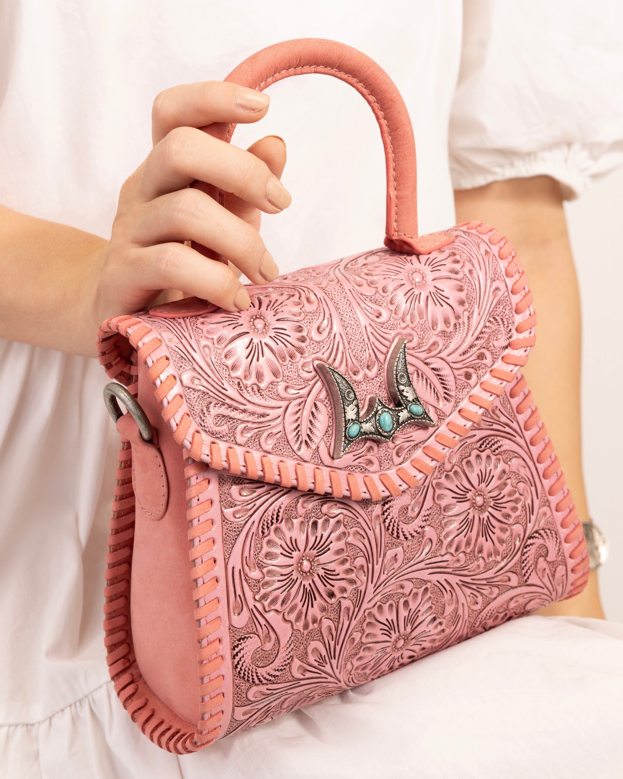Loyal West Leon Mini Handle Purse - Pink