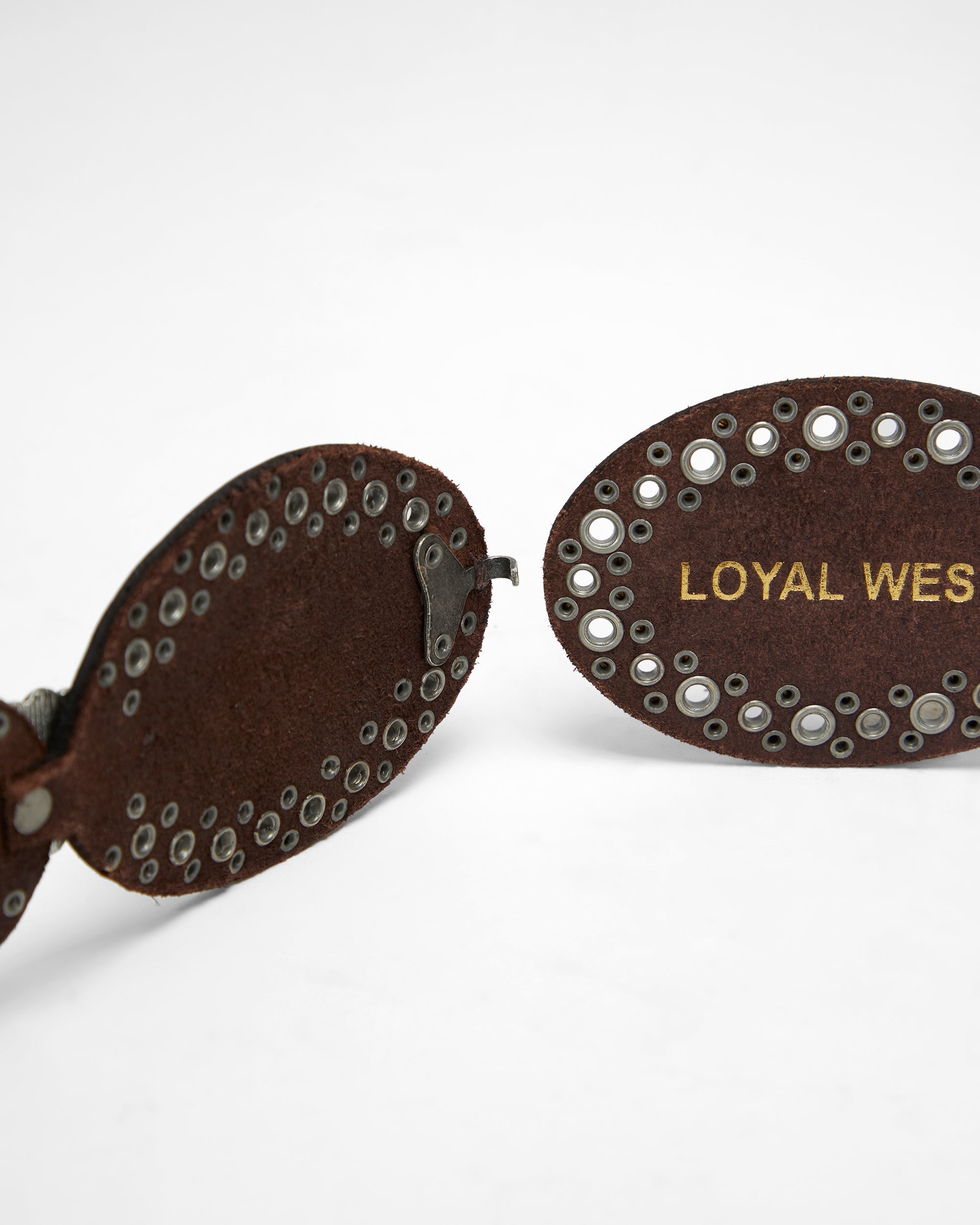 Loyal West Alta Buena Leather Belt In Calfskin-Dark Brown