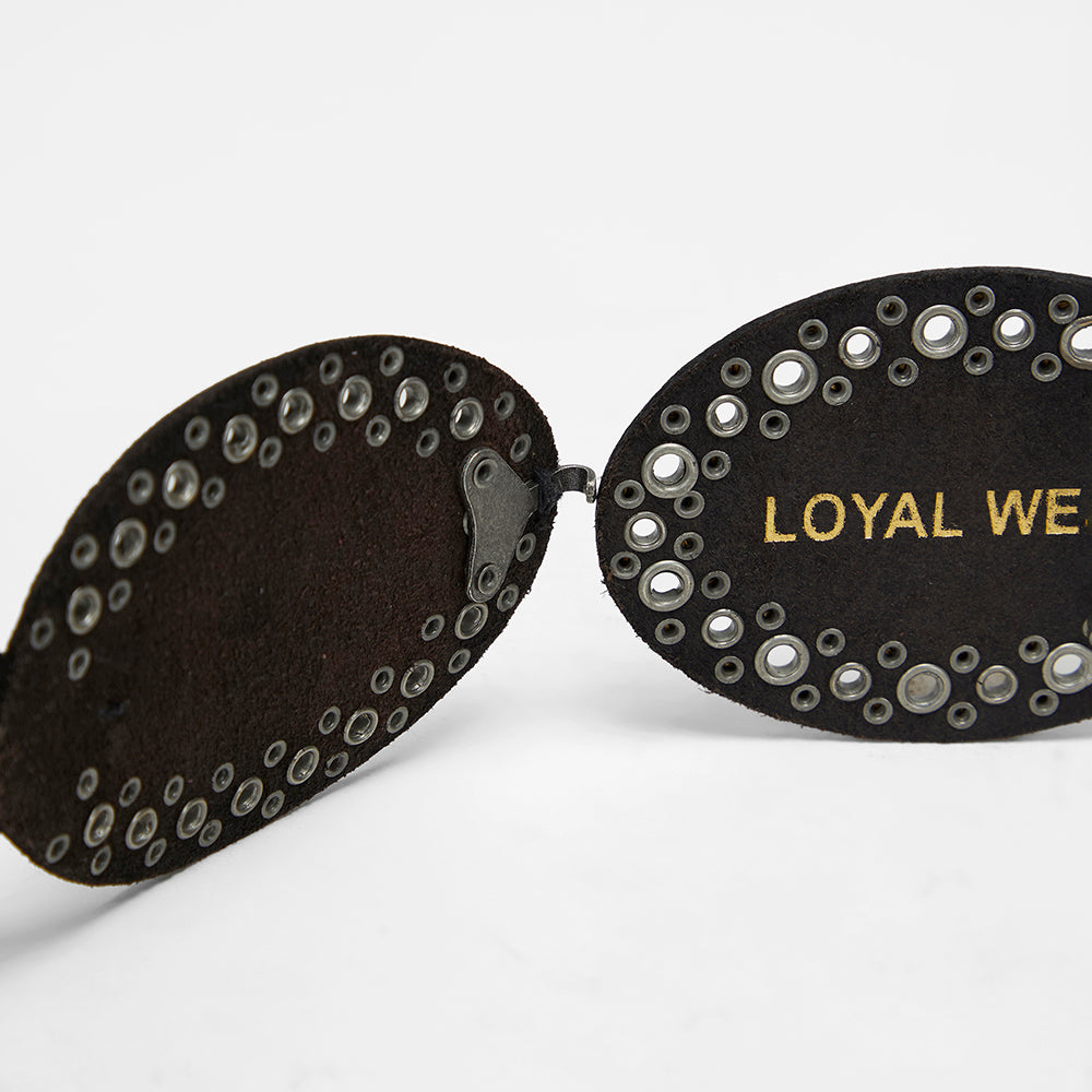 Loyal West Alta Buena Leather Belt In Calfskin-Black