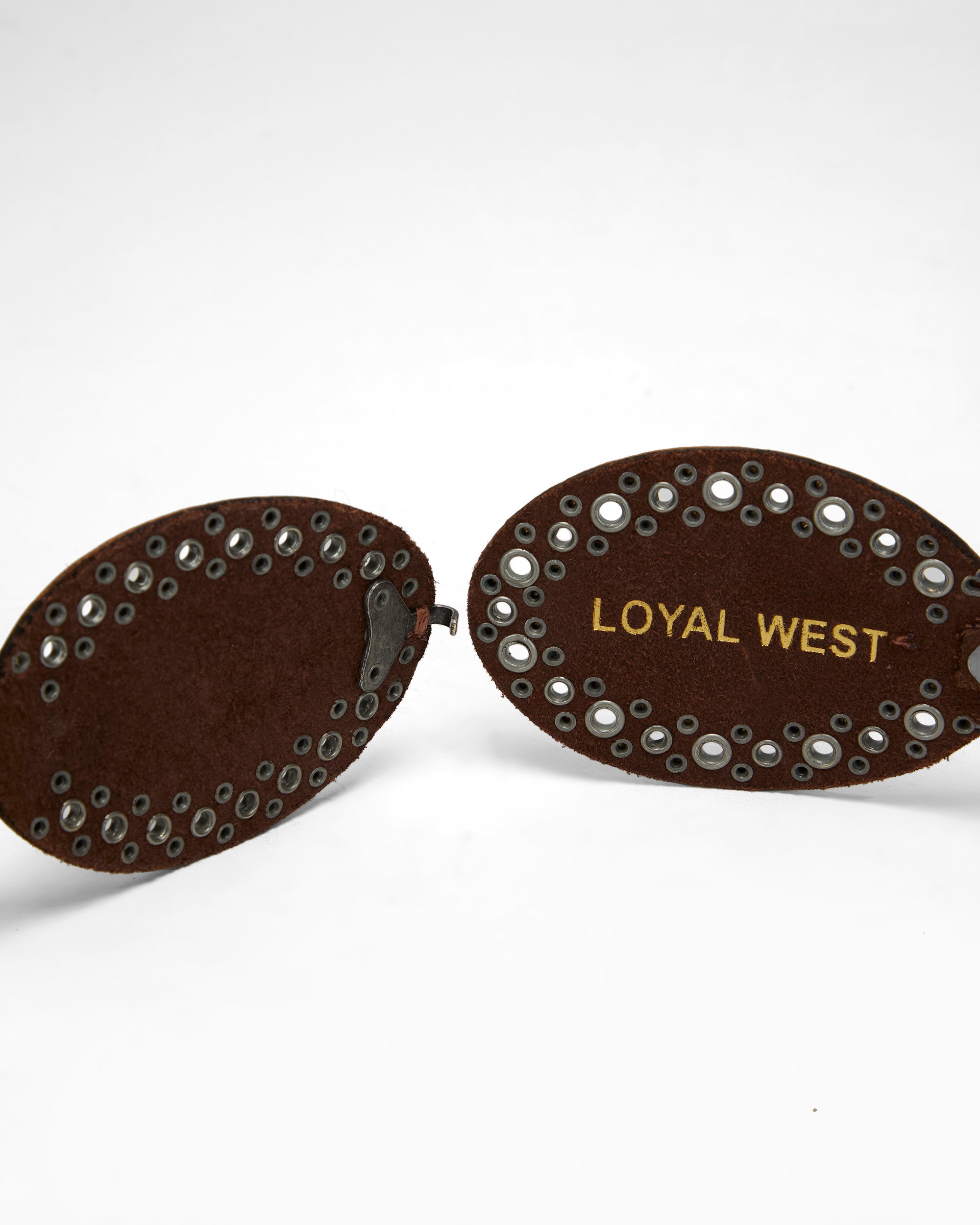 Loyal West Alta Buena Leather Belt In Calfskin-Brown