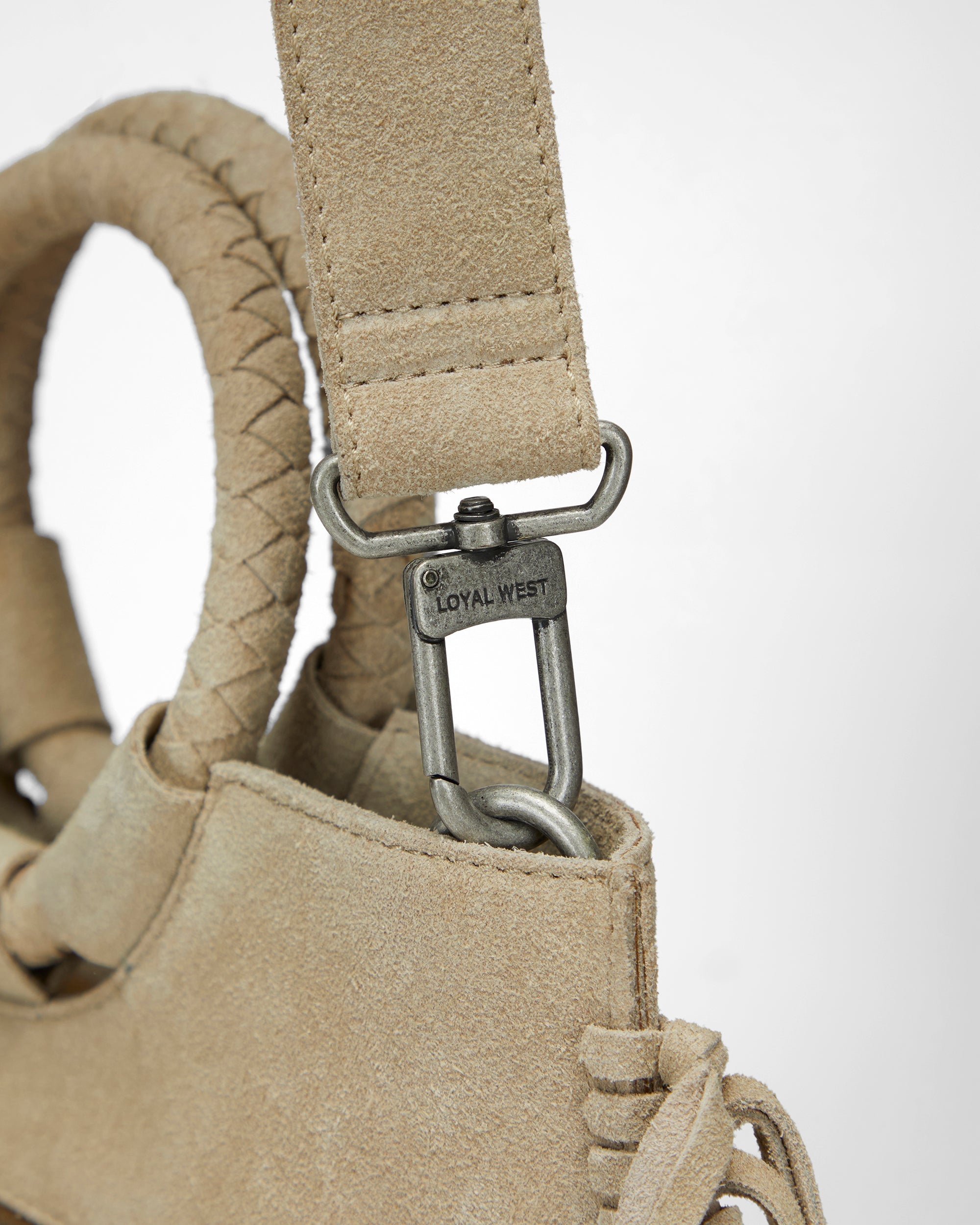 Loyal West Sedona Tassle Bag In Suede Leather