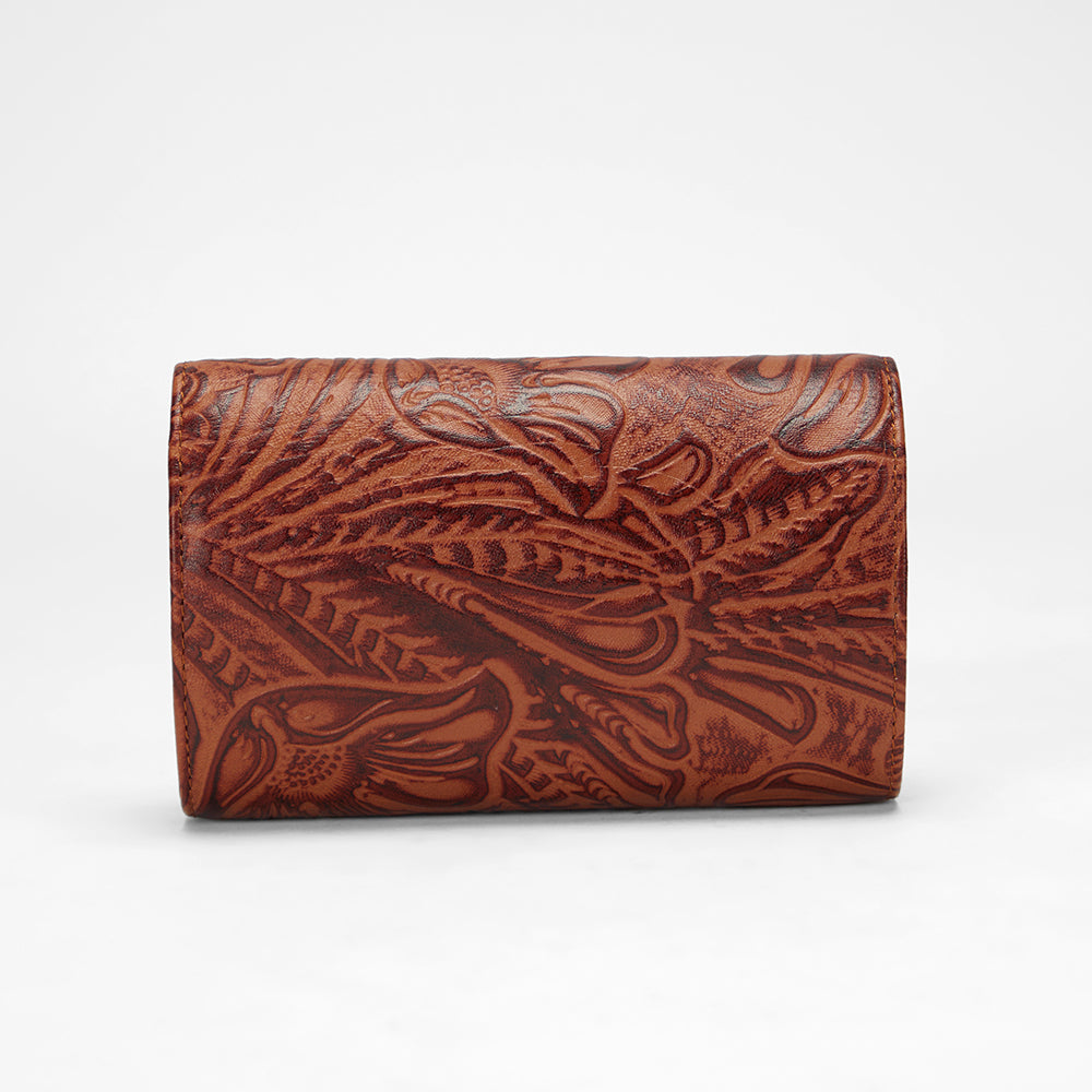 Loyal West Canyon Jewellery Case Embossed Floral Leather