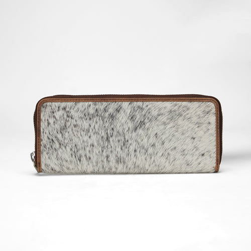 Loyal West Ranch Road Jewelerycase In Brown & White Cowhide
