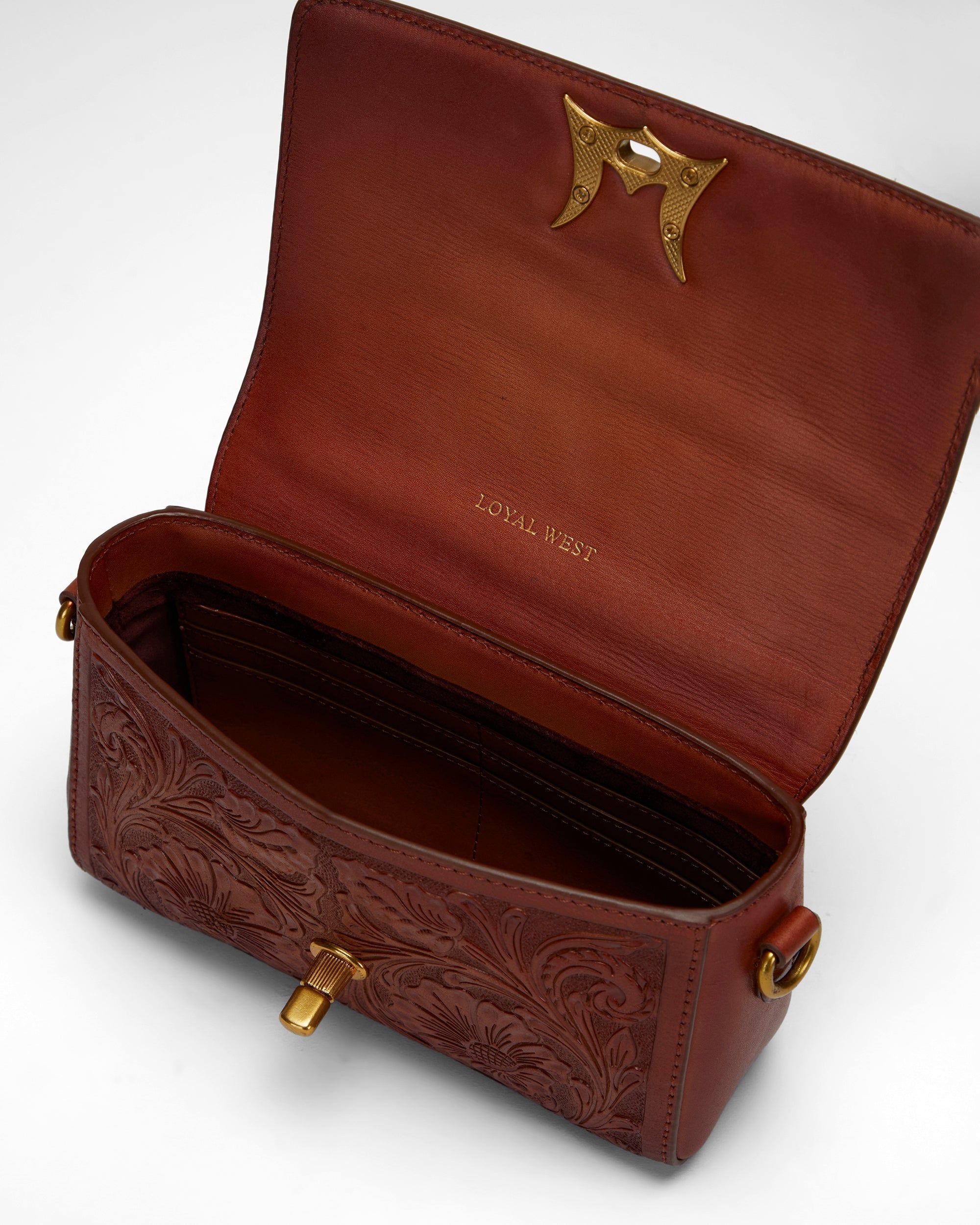 Loyal West Savi Mini Bag In  Handtooled Leather