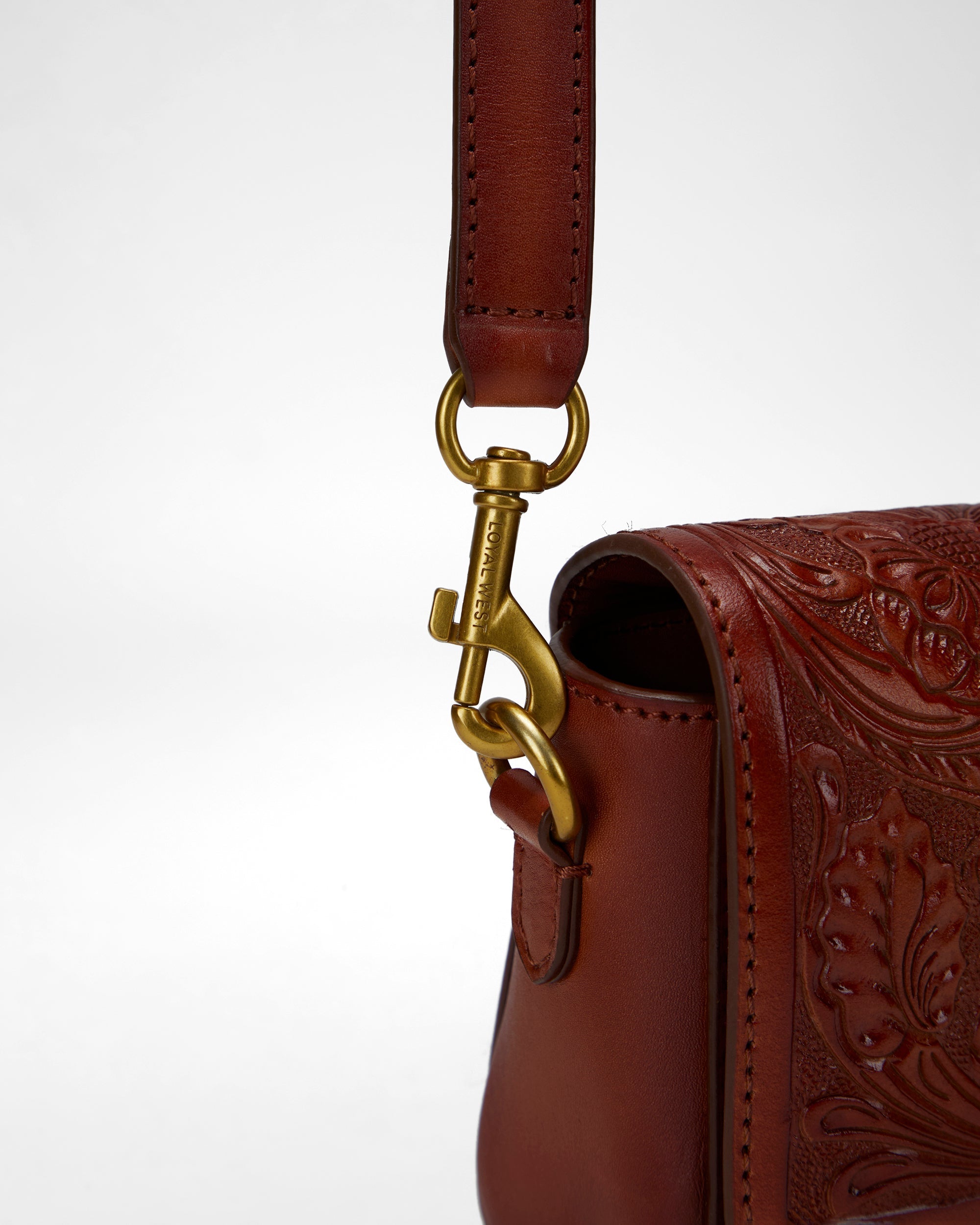 Loyal West Savi Mini Bag In  Handtooled Leather