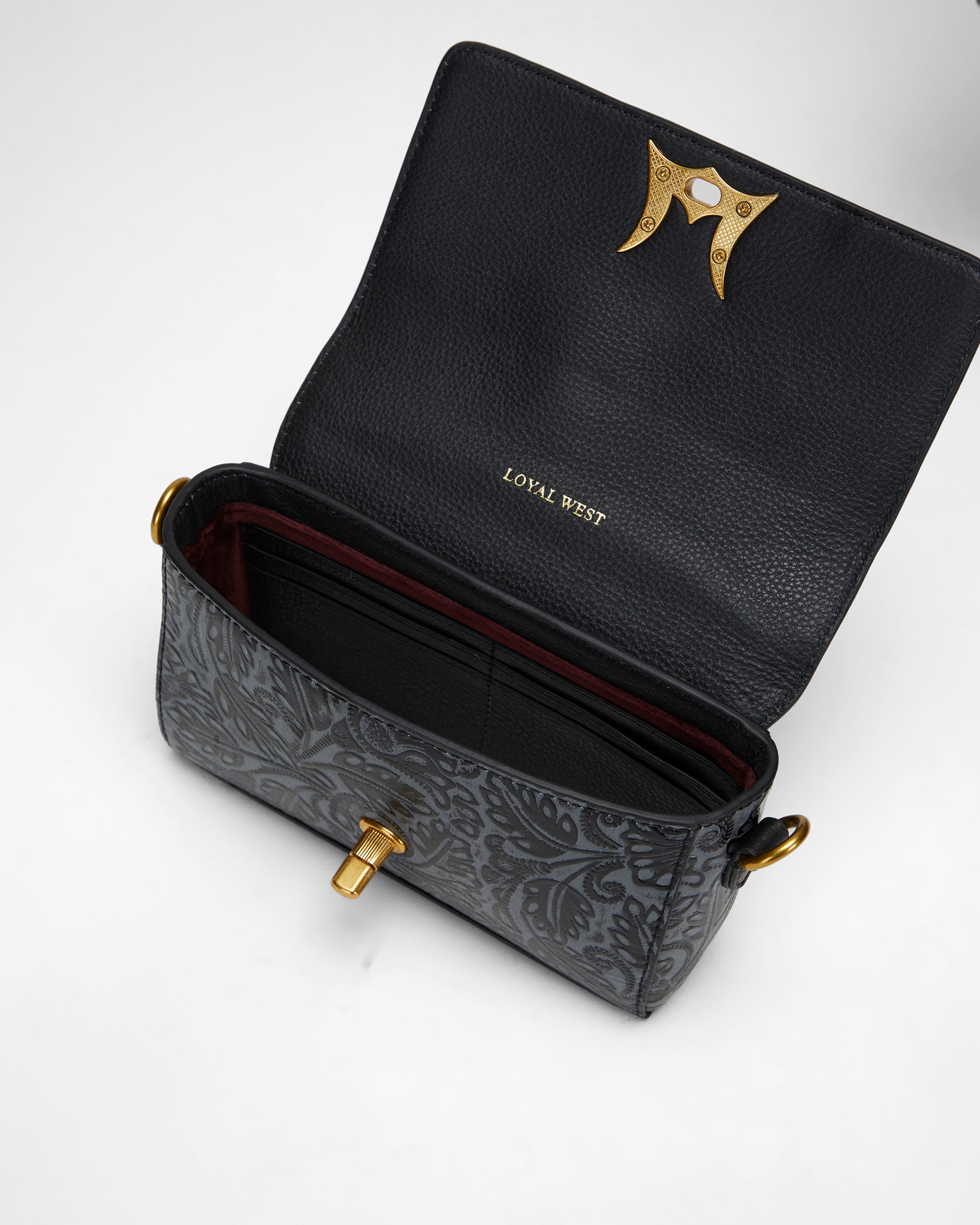 Loyal West Savi Mini Bag In  Calf Leather - Black