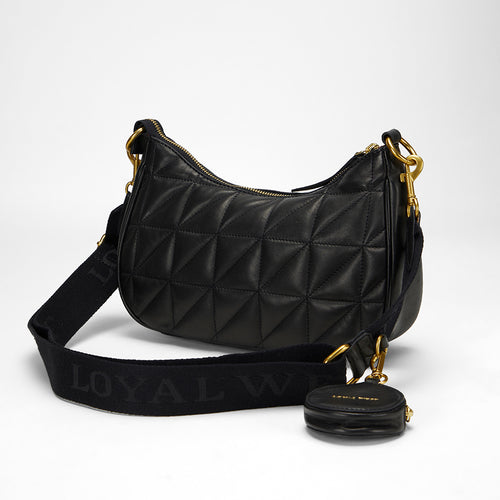 Loyal West Joe Quilted Nappa Leather Bag-Black