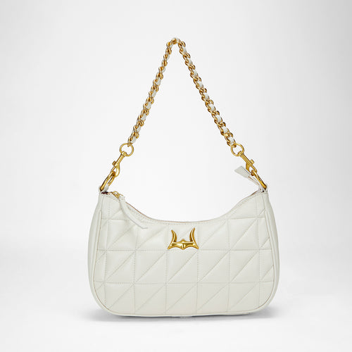 Loyal West Joe Quilted Nappa Leather Bag-White
