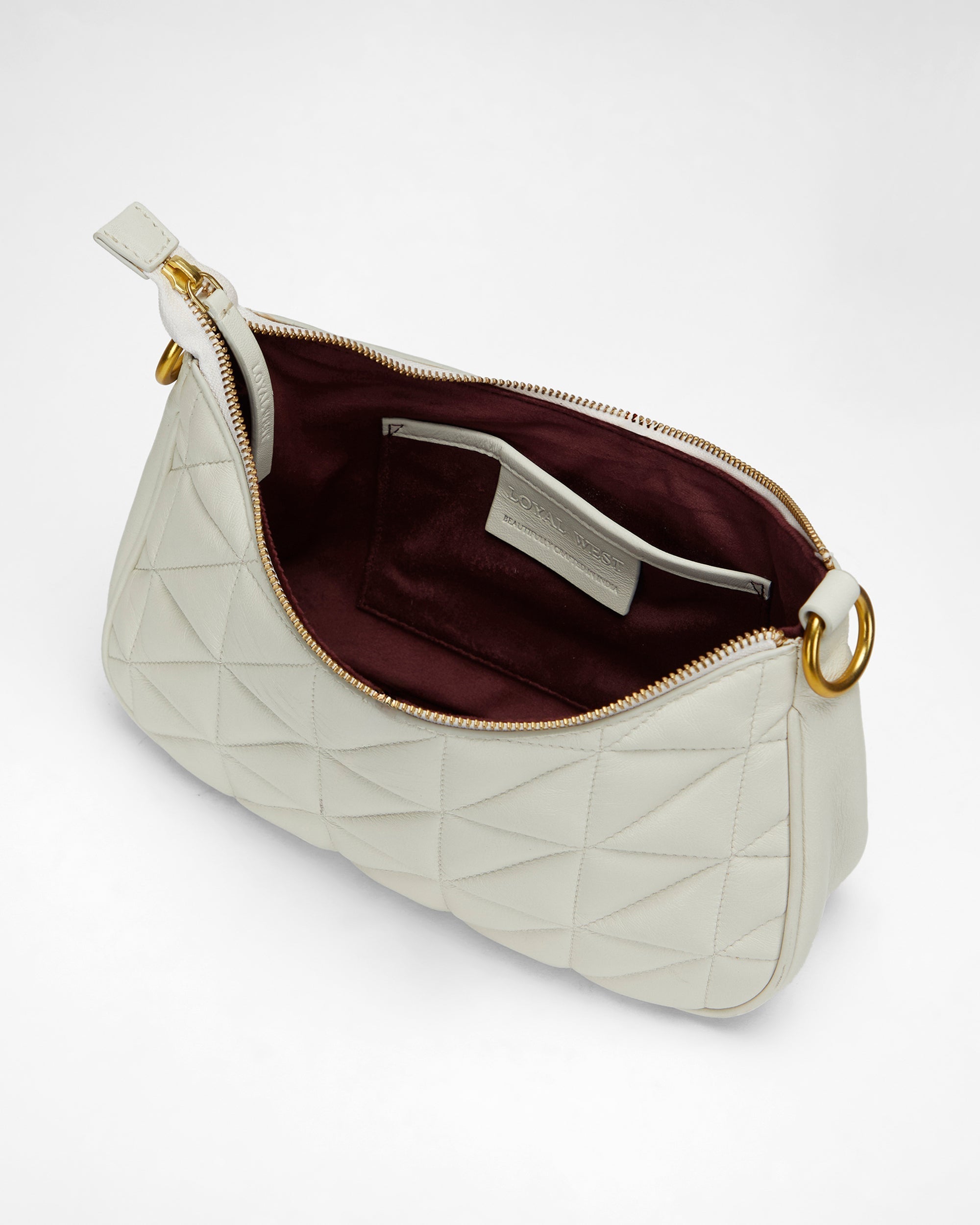 Loyal West Joe Quilted Nappa Leather Bag-White