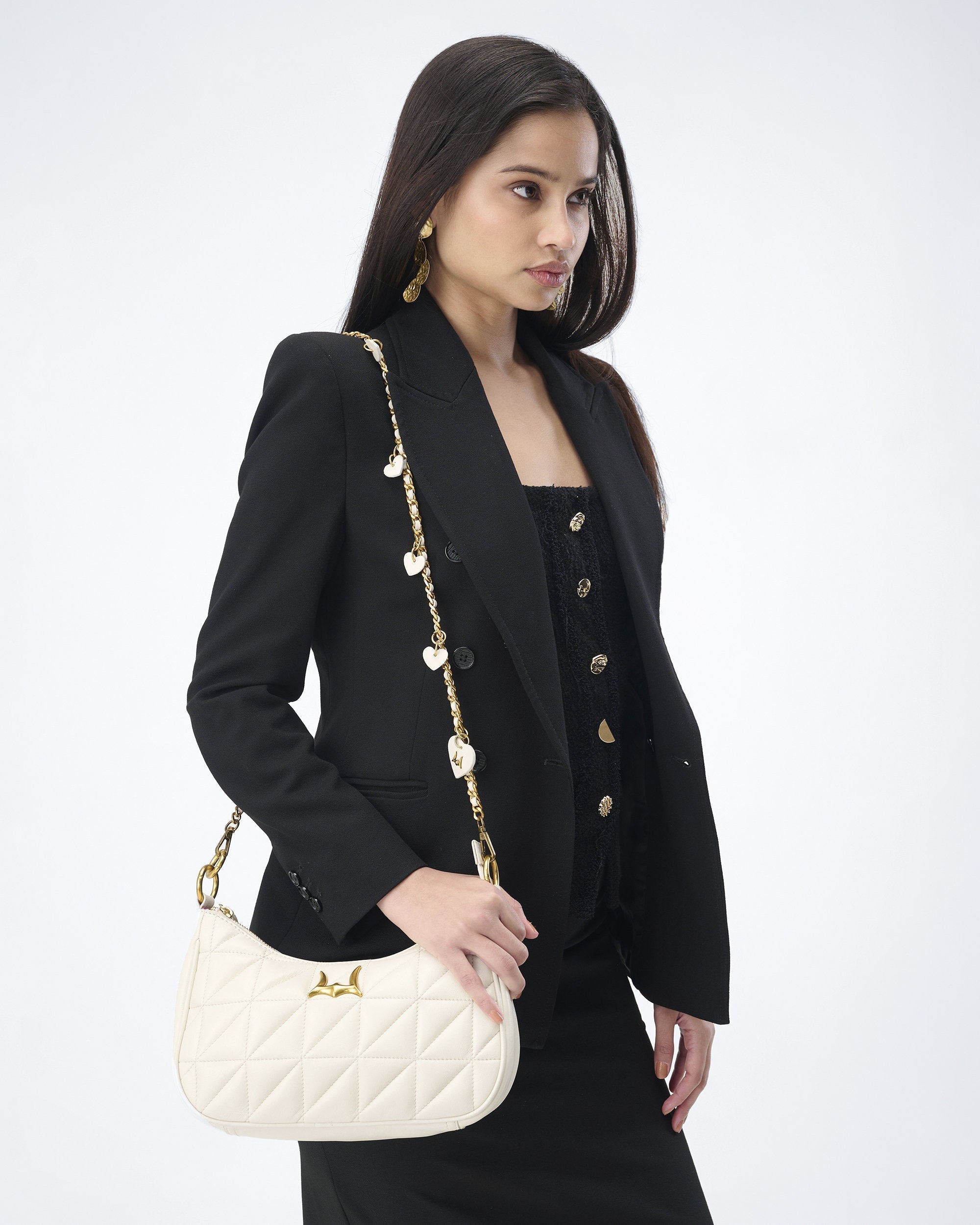 Loyal West Joe Quilted Nappa Leather Bag-White