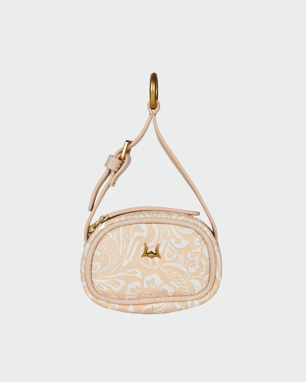 Loyal West Sophia Micro Bag Charm In Hand Finished Embossed Leather -  Turquoise