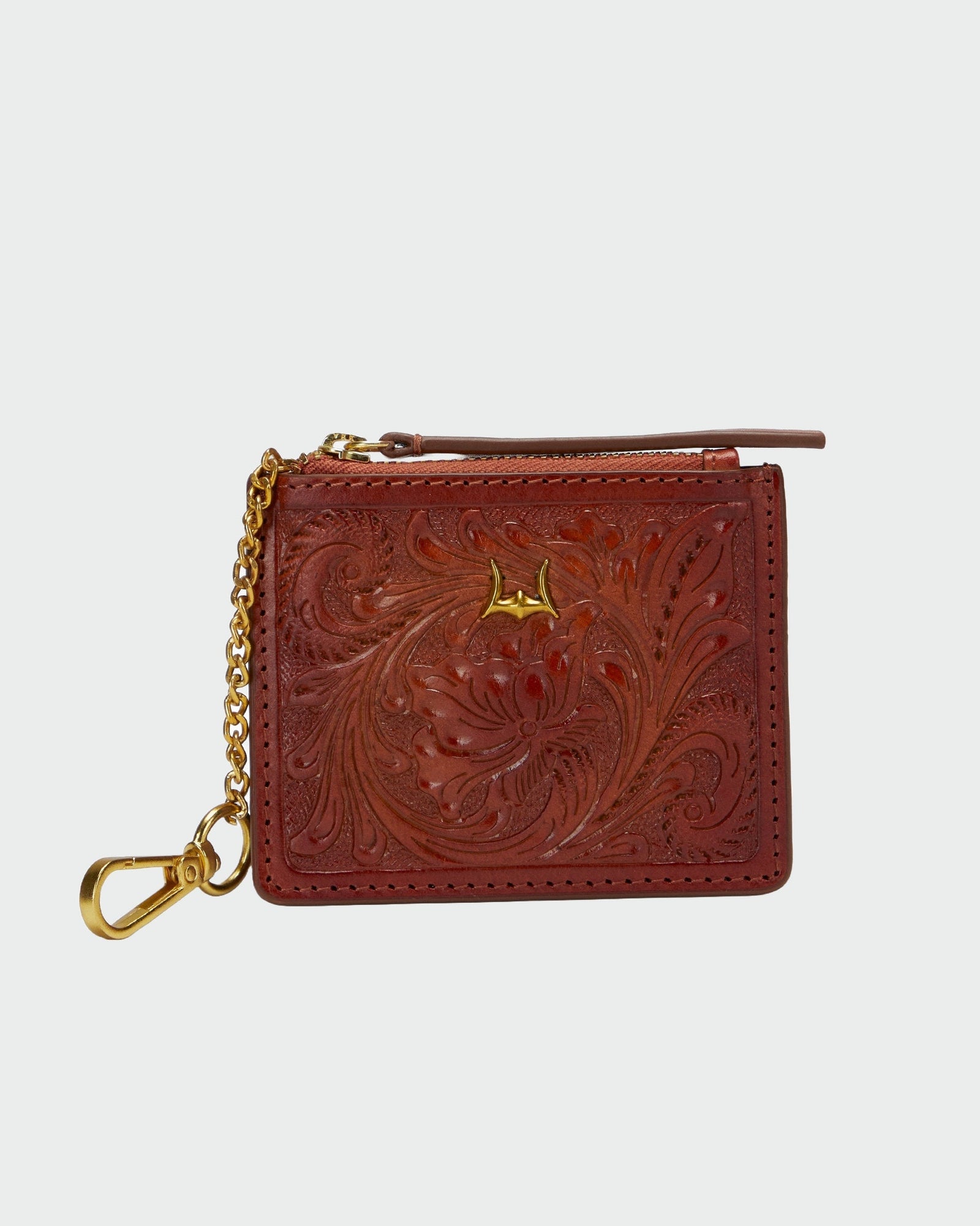 Loyal West Sophia Credit Card Holder In Hand Finished Embossed Leather -  White