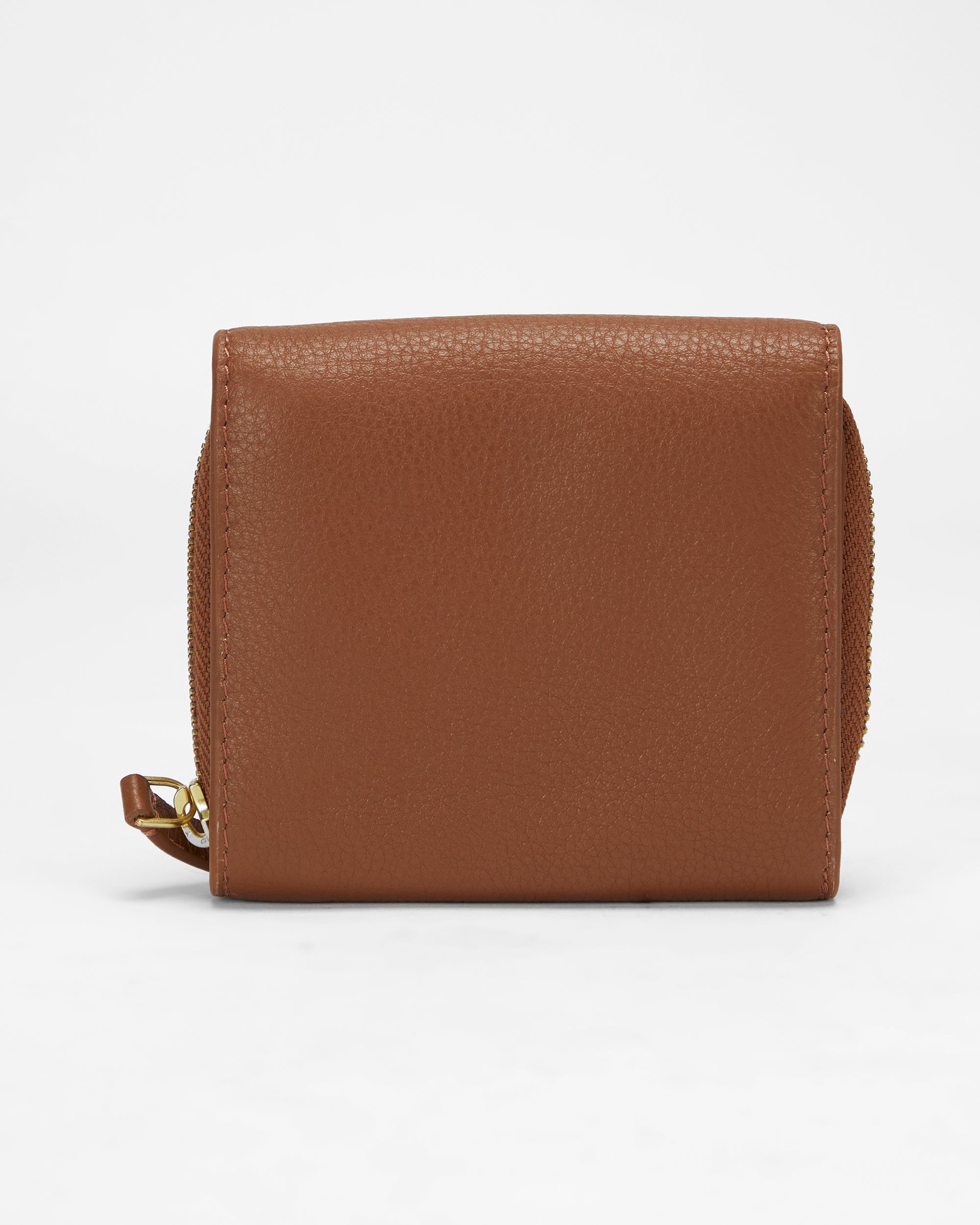 Loyal West Sophia Card Holder In Brown Leather Calfskin