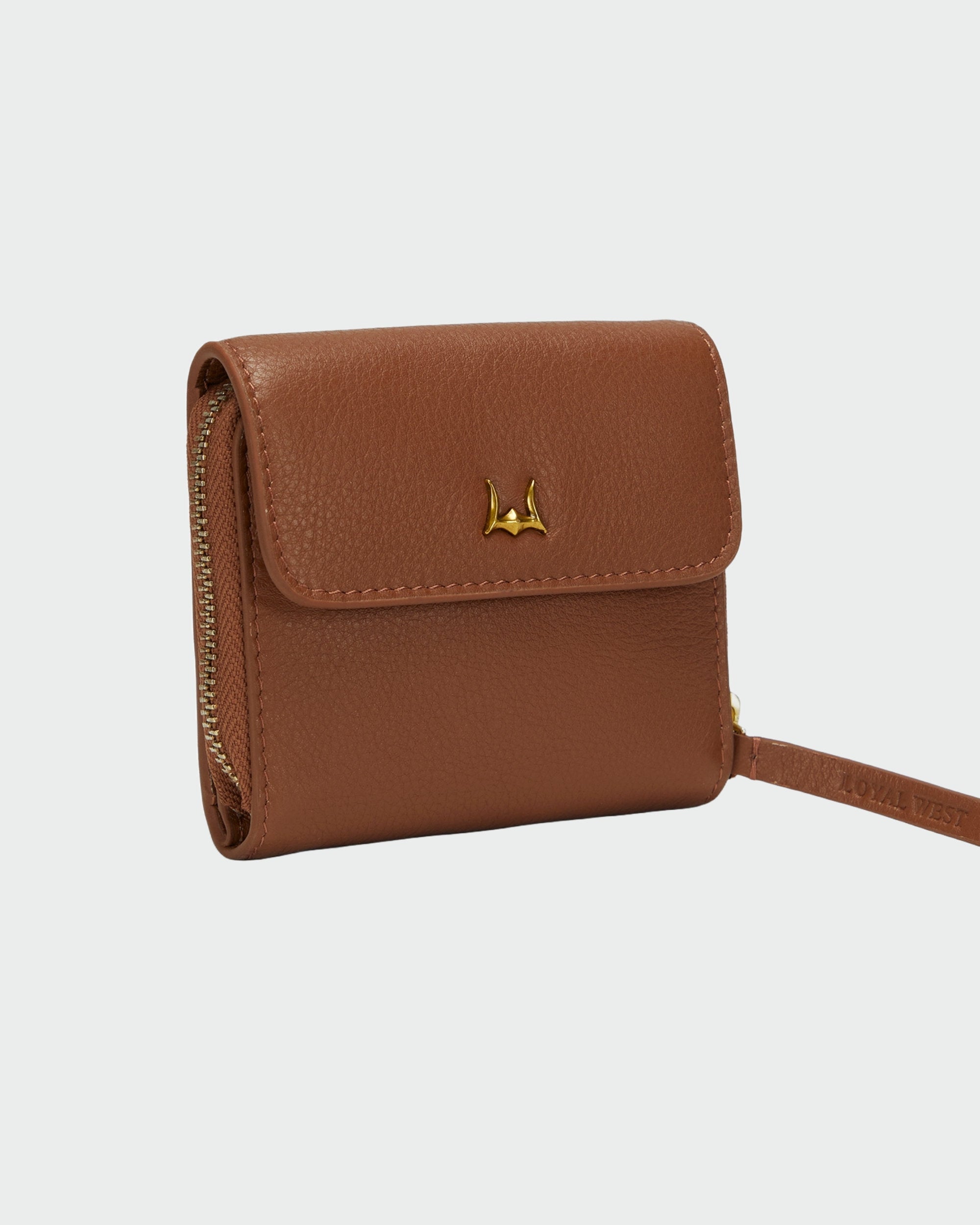 Loyal West Sophia Card Holder In Hand Finished Embossed Leather -  Turquoise