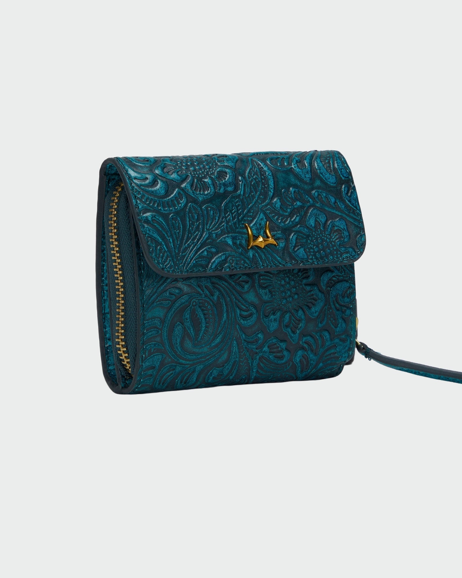 Loyal West Sophia Card Holder In Brown Leather Calfskin