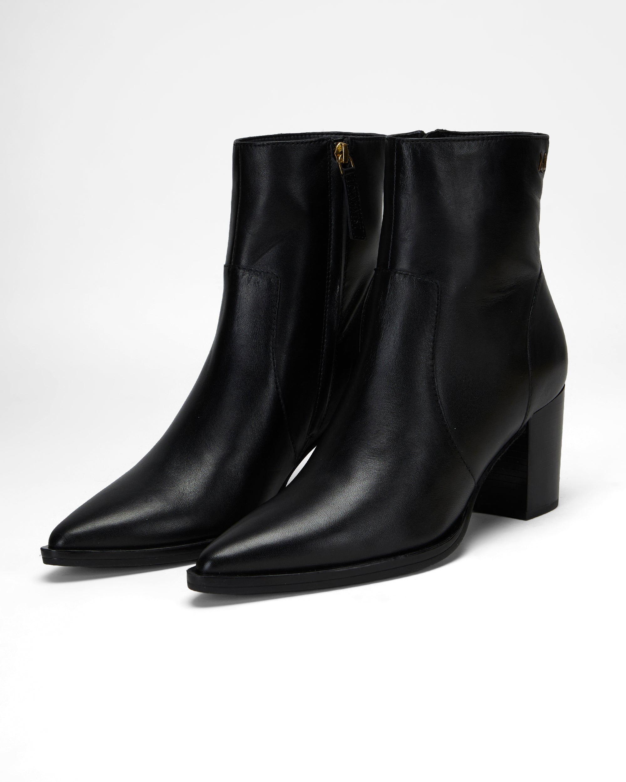 Loyal West Pointed Leather Booties