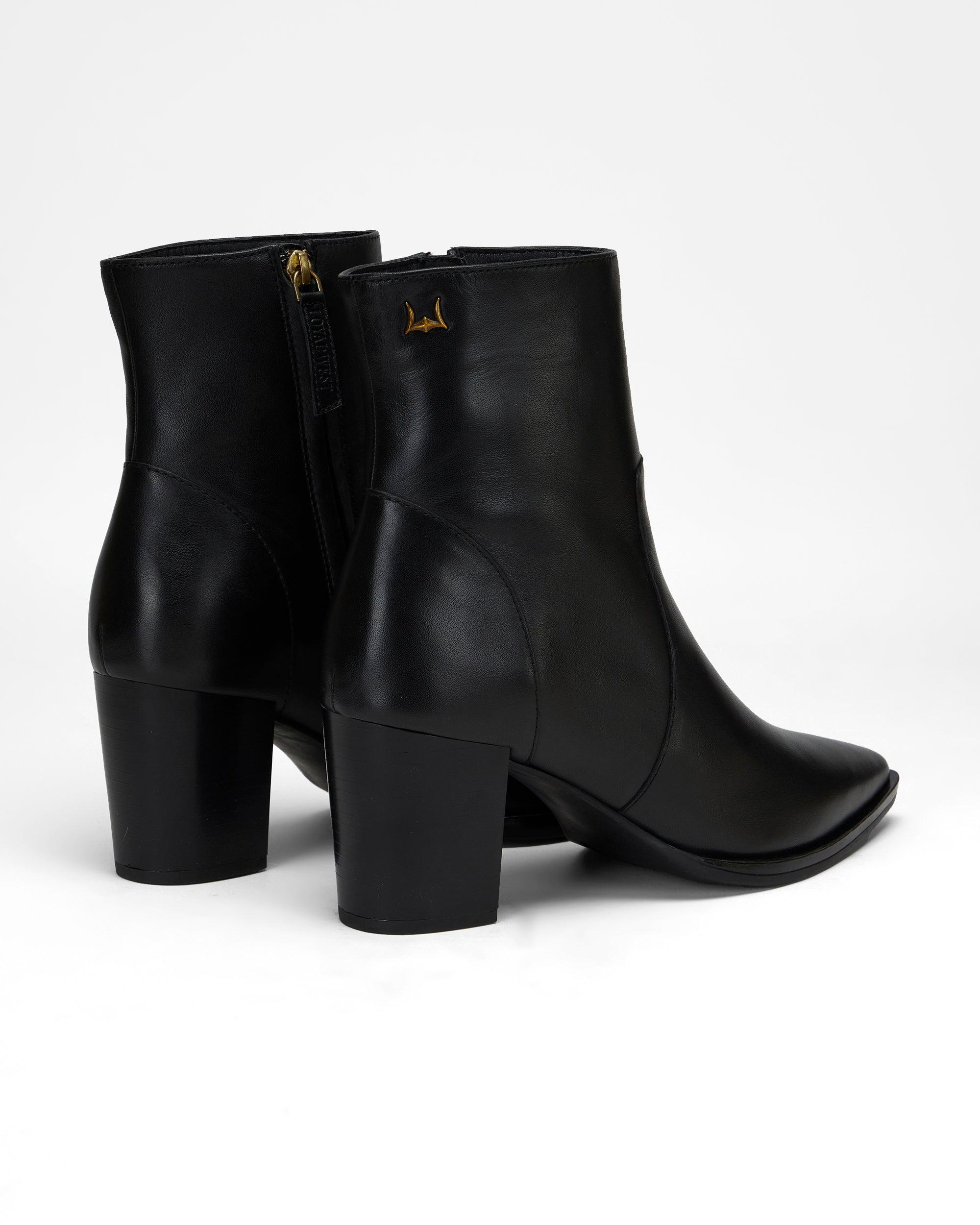 Loyal West Pointed Leather Booties