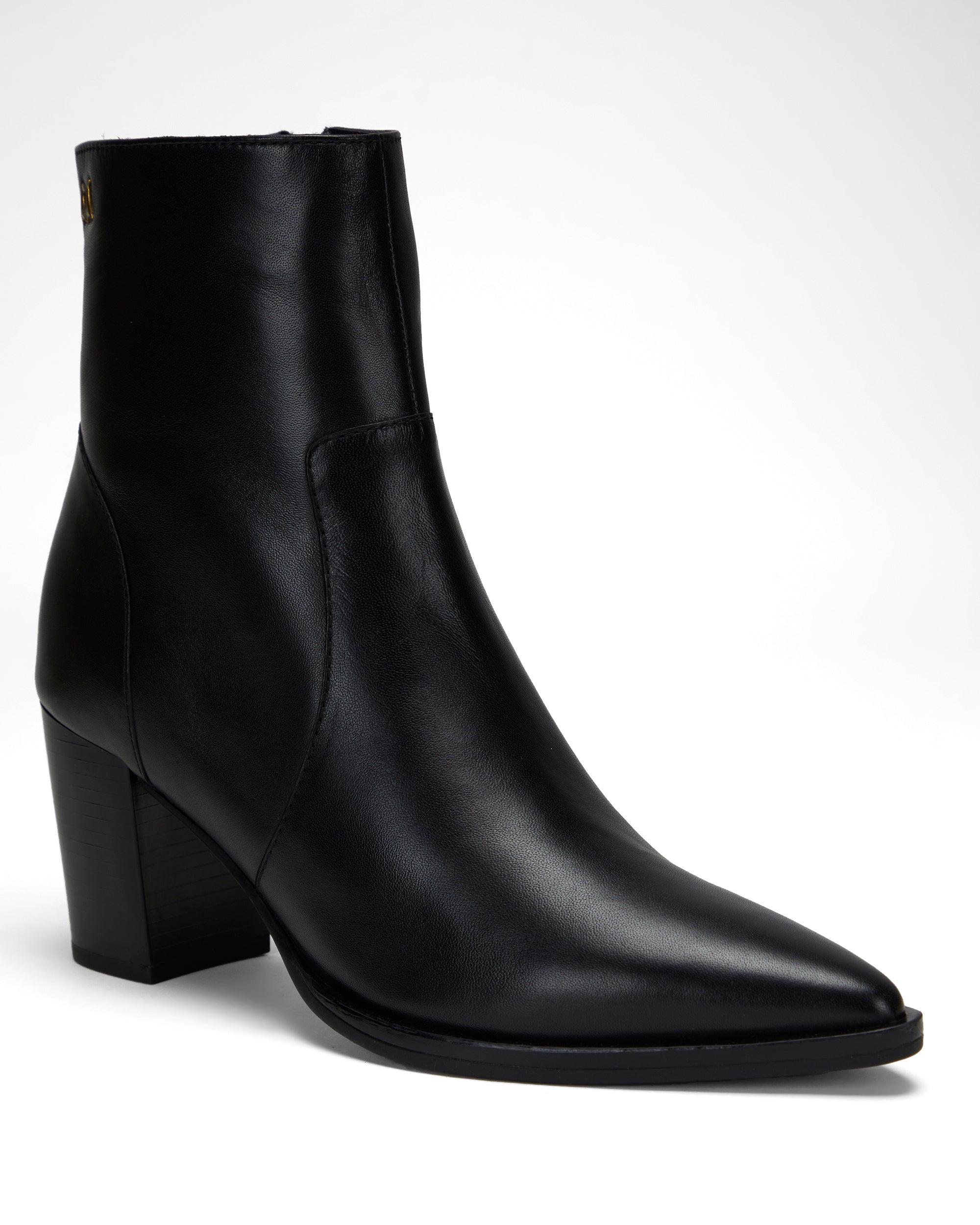 Loyal West Pointed Leather Booties