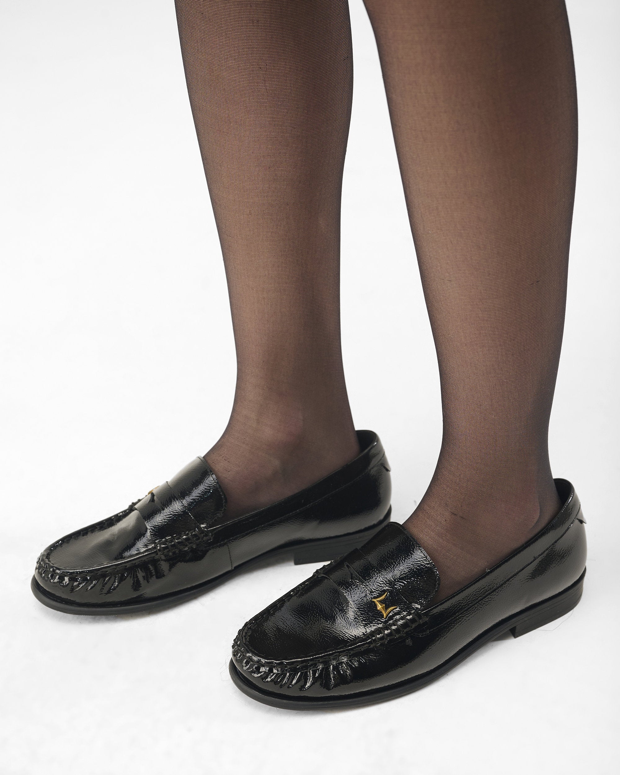 Loyal West Leather Loafers - Black