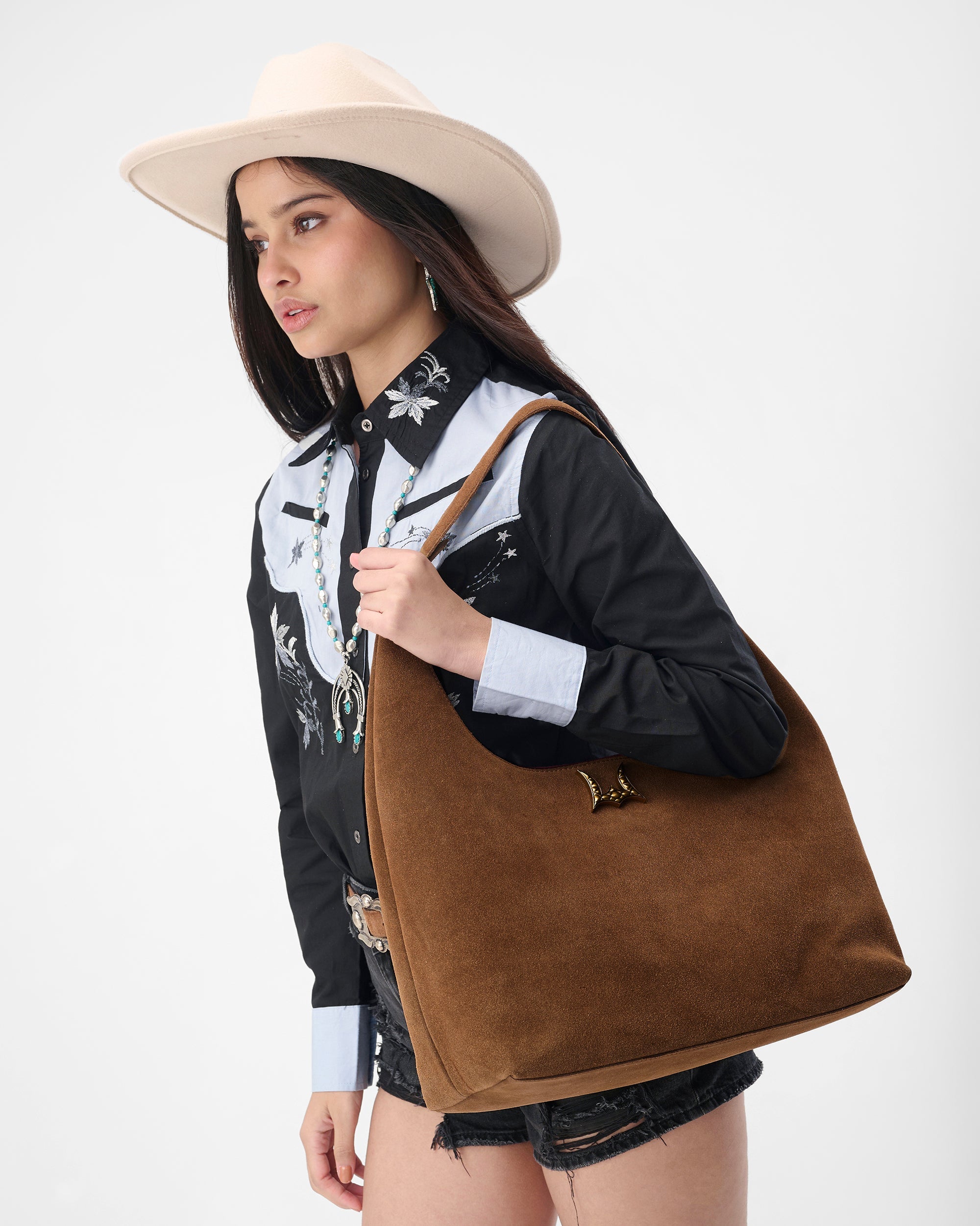 Loyal West Large Purse - In Suede Leather