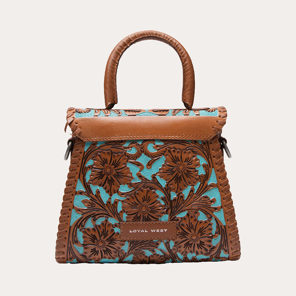 Loyal West Leon Mini Handle Purse - Whiskey & Water