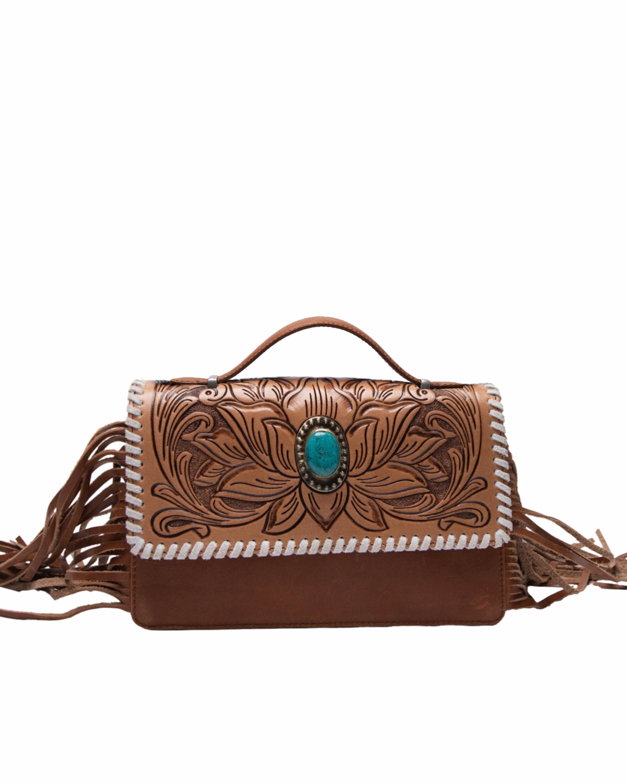 Myra Maverick Mist Hairon Leather Bag in Speckled Ivory