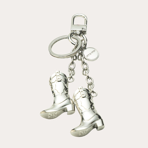 LW - Boots Bag Charm - Concho Silver