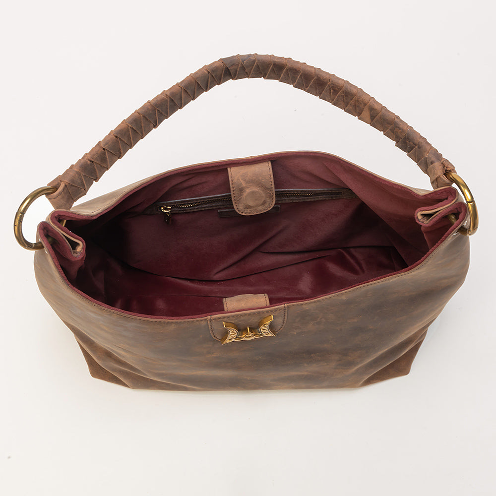 Lw Large Purse In In Brunette Leather