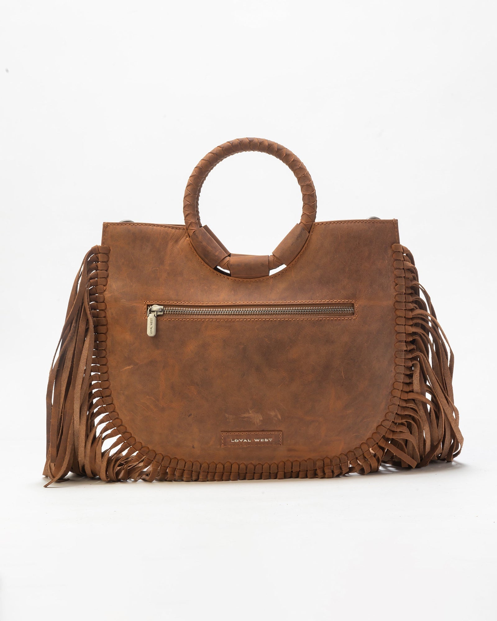 Sedona Tassle Bag In Saddle Brown