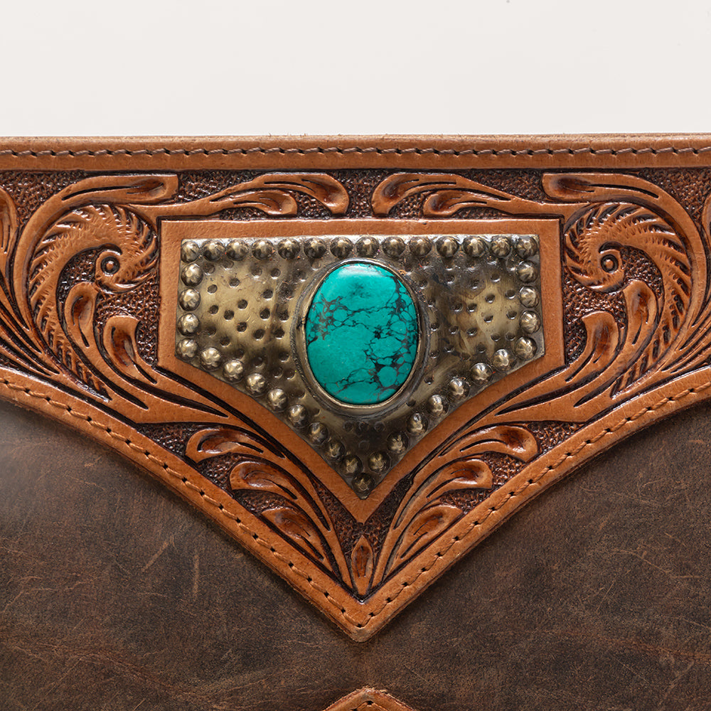 Mojave Tassle Bag In Brunette Leather