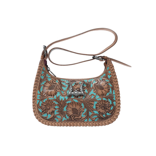 HANDTOOLED DANNIA MEDIUM PURSE - WHISKEY & WATER