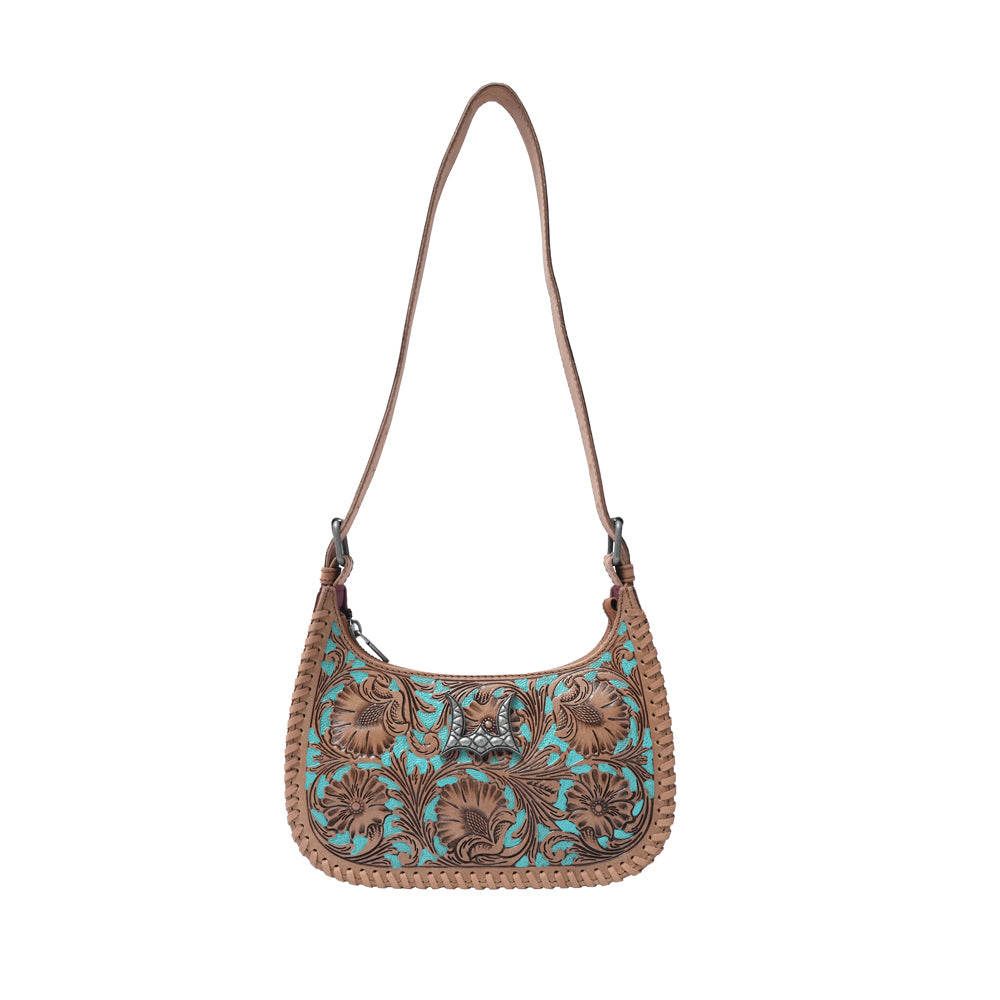 HANDTOOLED DANNIA MEDIUM PURSE - WHISKEY & WATER