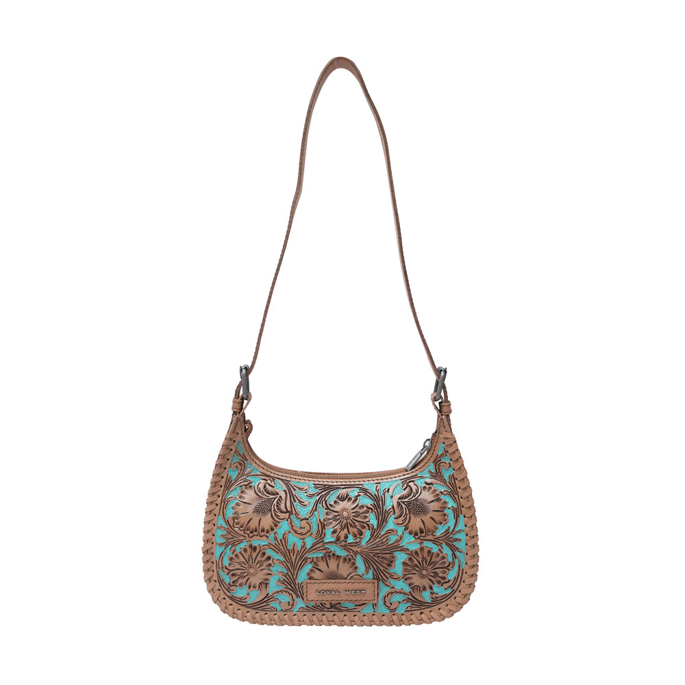 HANDTOOLED DANNIA MEDIUM PURSE - WHISKEY & WATER