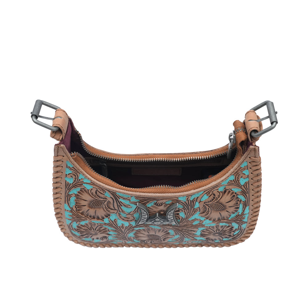 HANDTOOLED DANNIA MEDIUM PURSE - WHISKEY & WATER