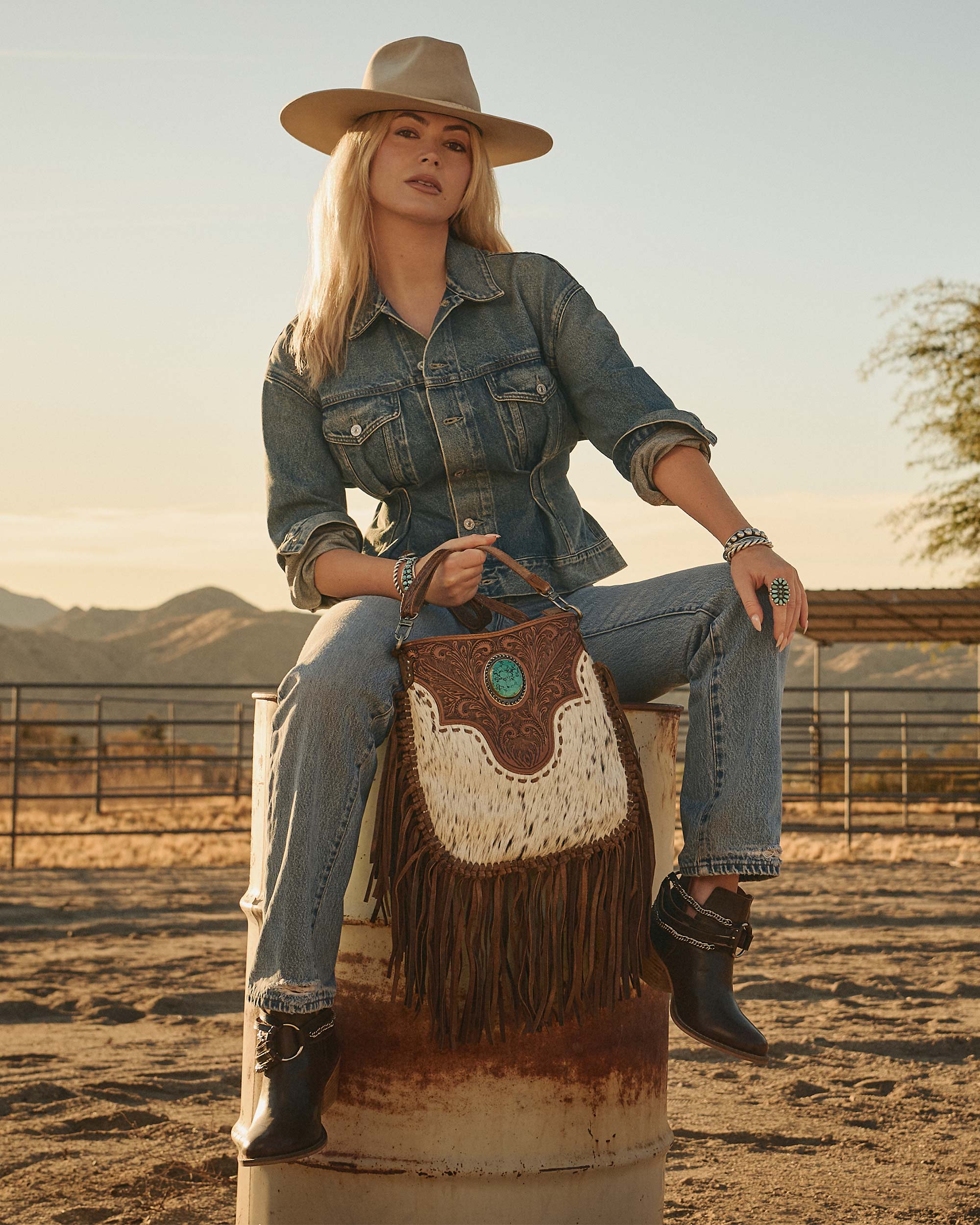 Loyal West Painted Desert Tassle Bag