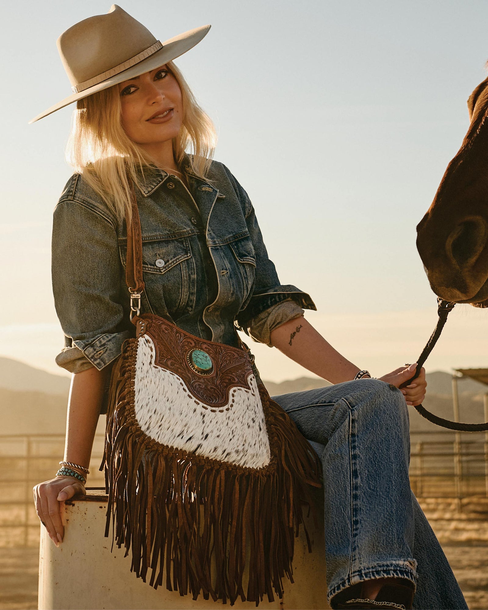 Loyal West Painted Desert Tassle Bag