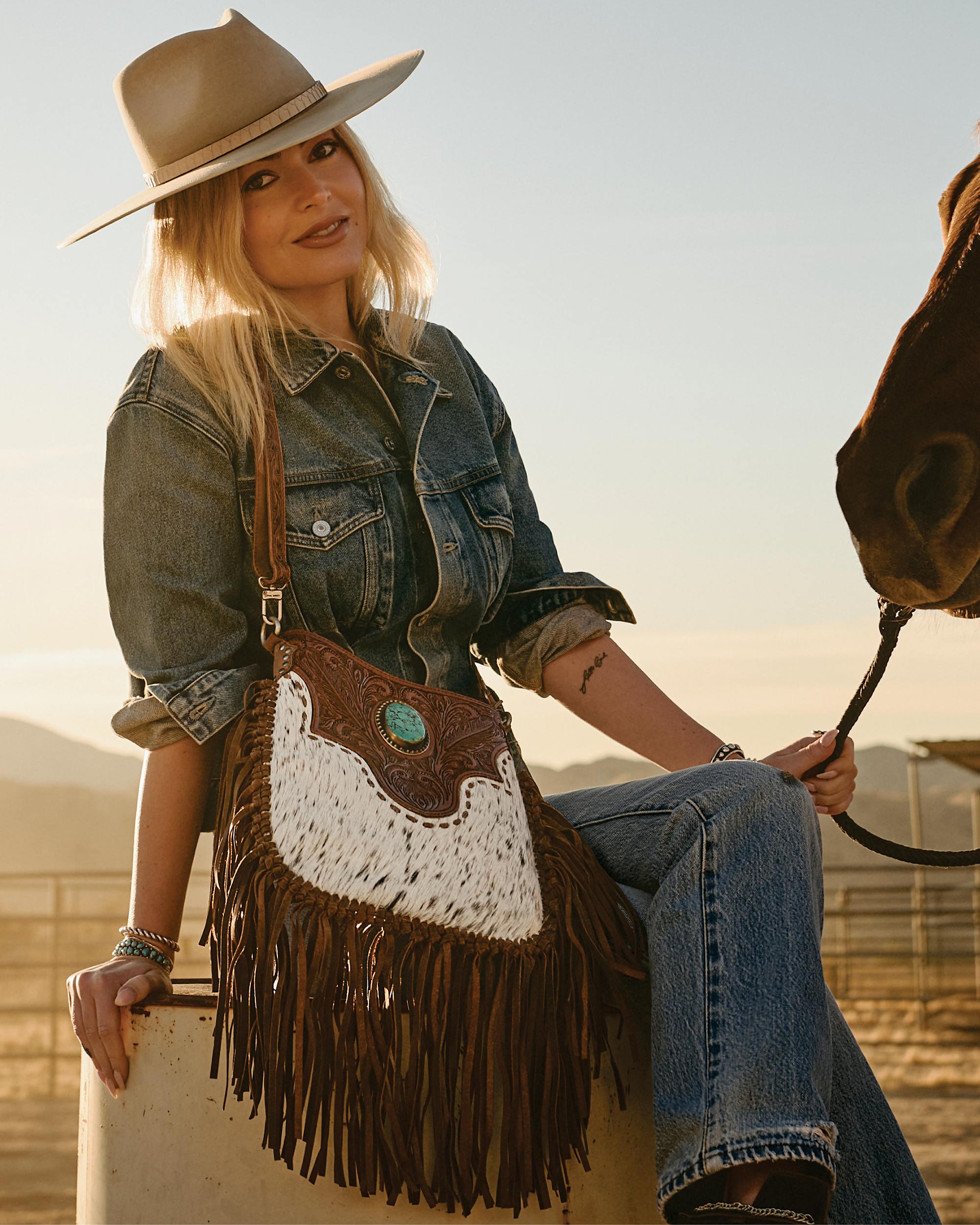 Loyal West Painted Desert Tassle Bag