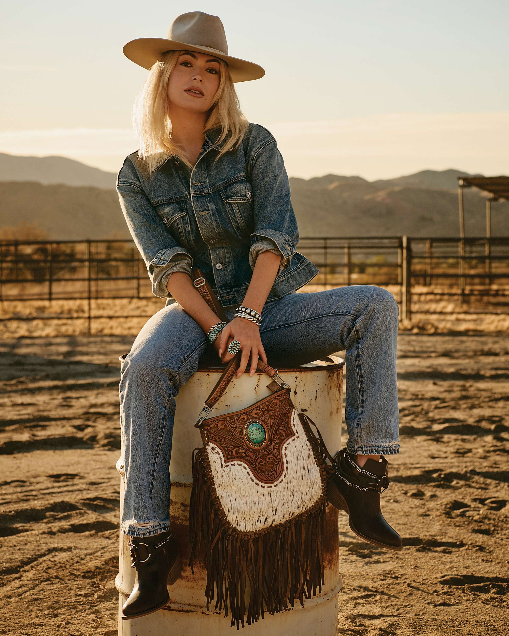 Loyal West Painted Desert Tassle Bag