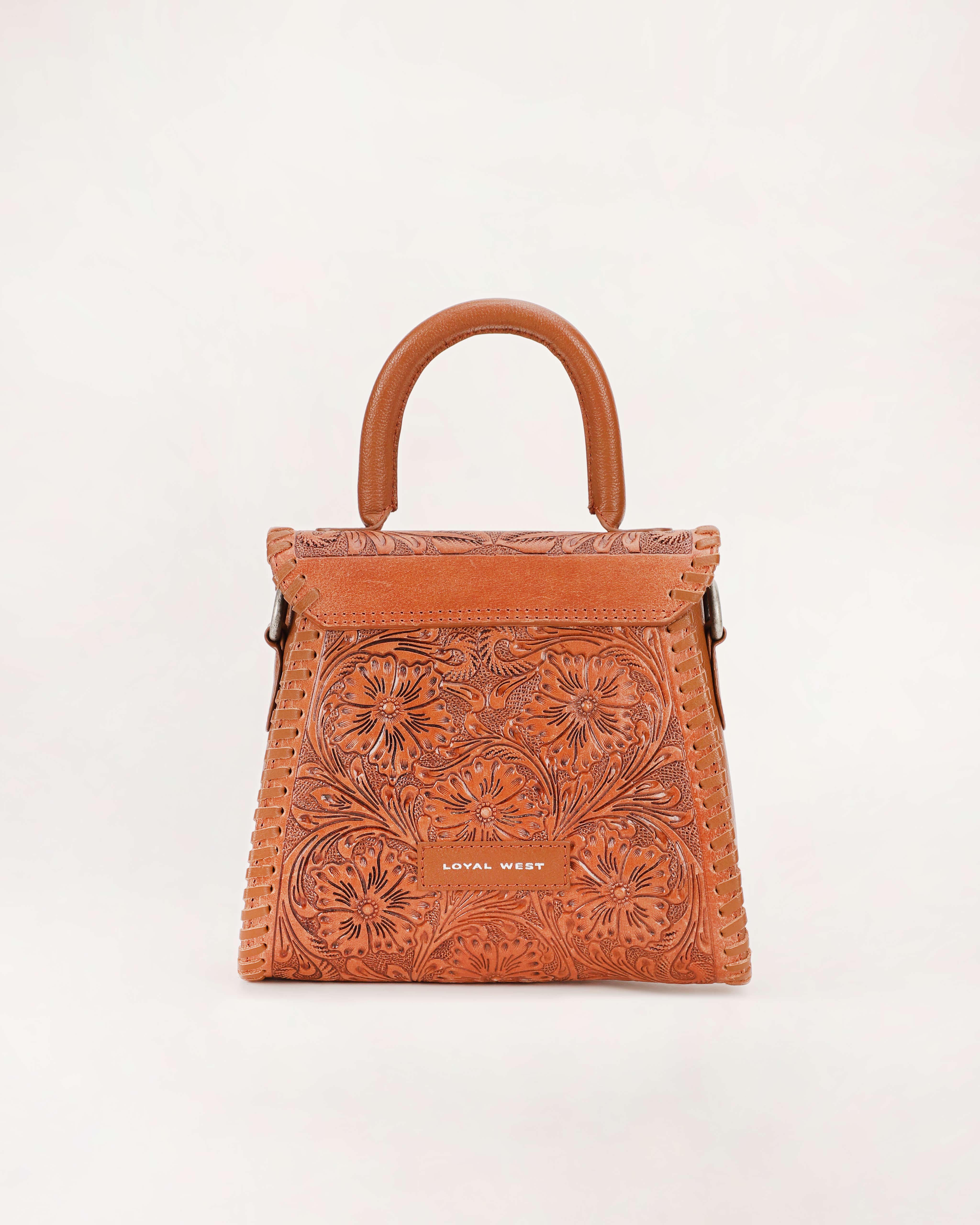 Loyal West Leon Mini Handle Purse - Brown