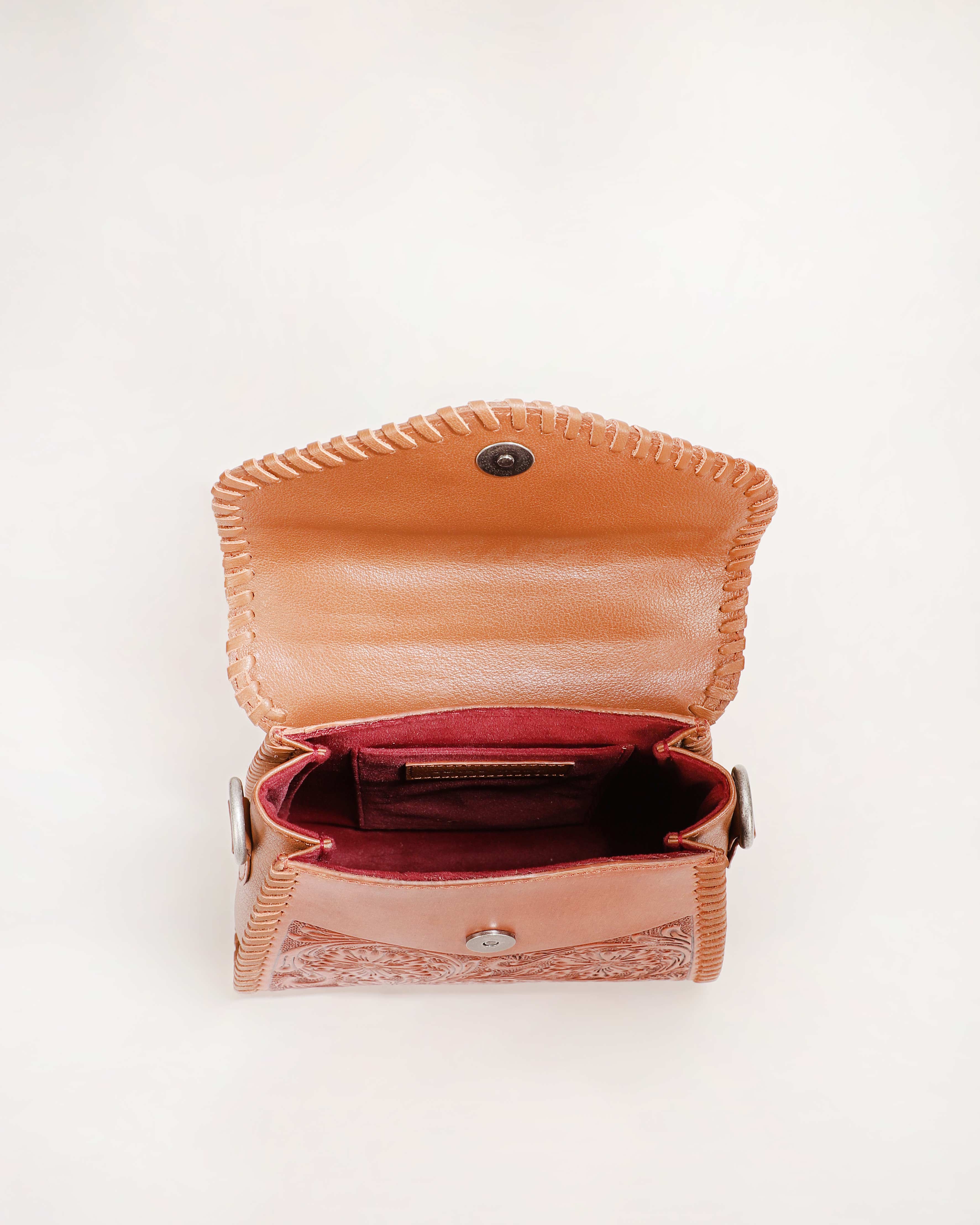 Loyal West Leon Mini Handle Purse - Brown