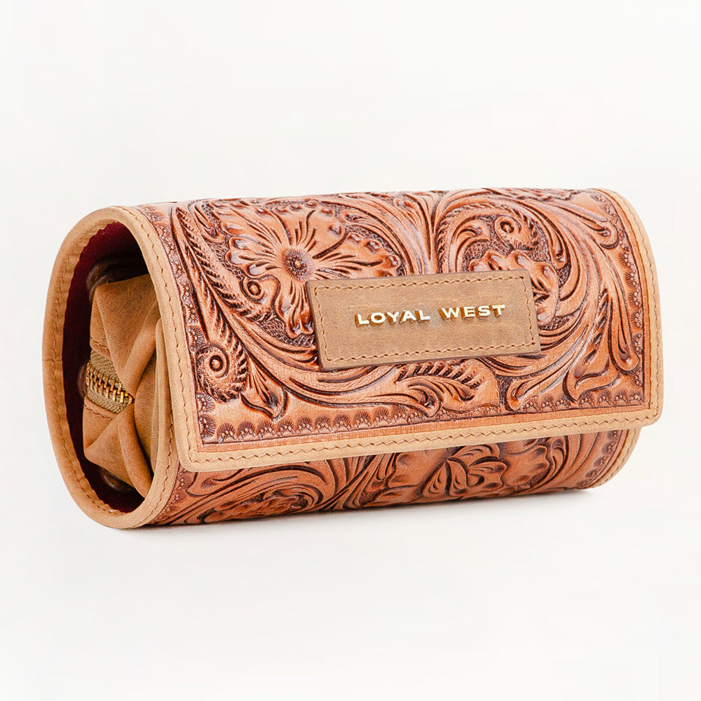 Loyal West Canyon Jewellery Case Handtooled Leather