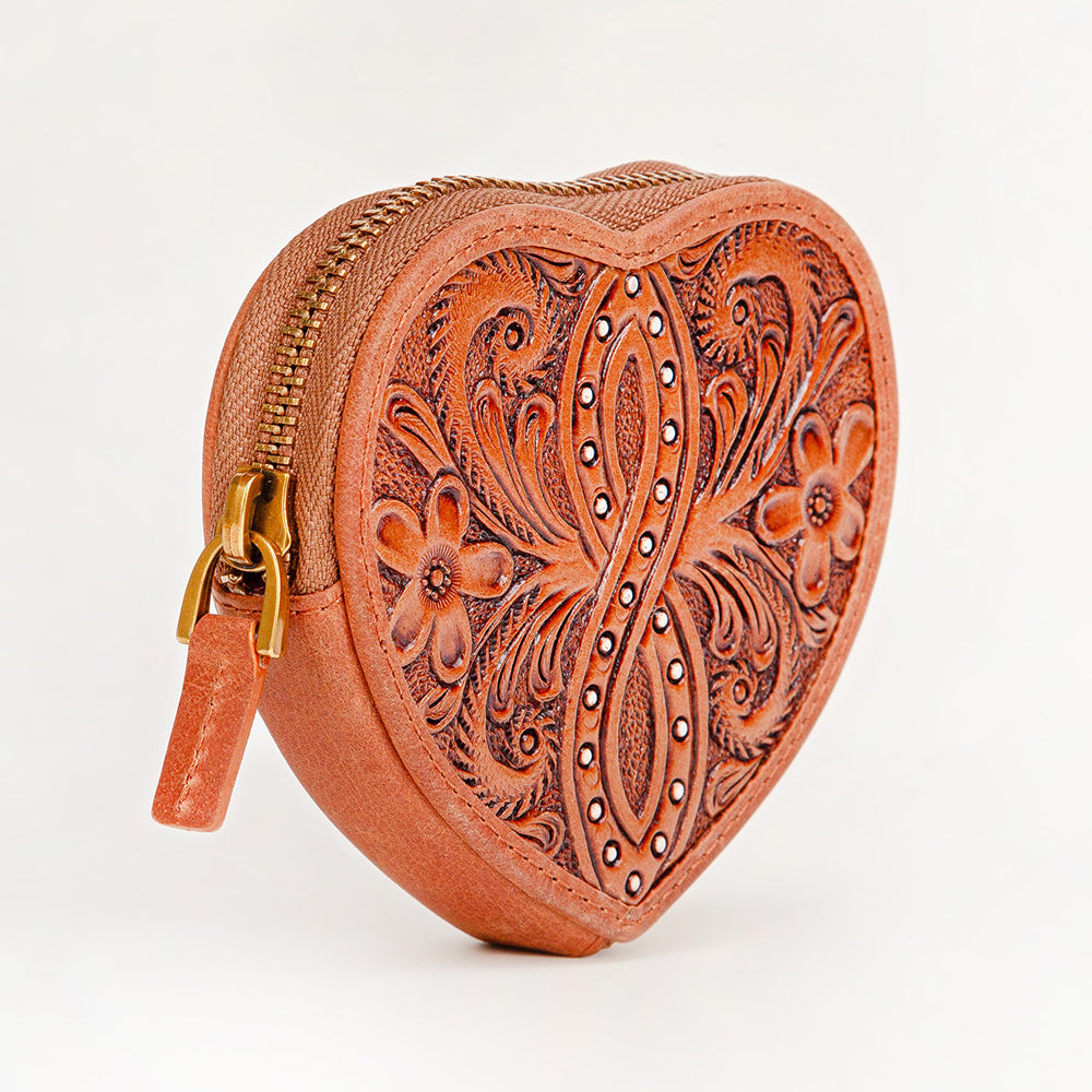 Loyal West Cupid Coin Pouch Handtooled Leather